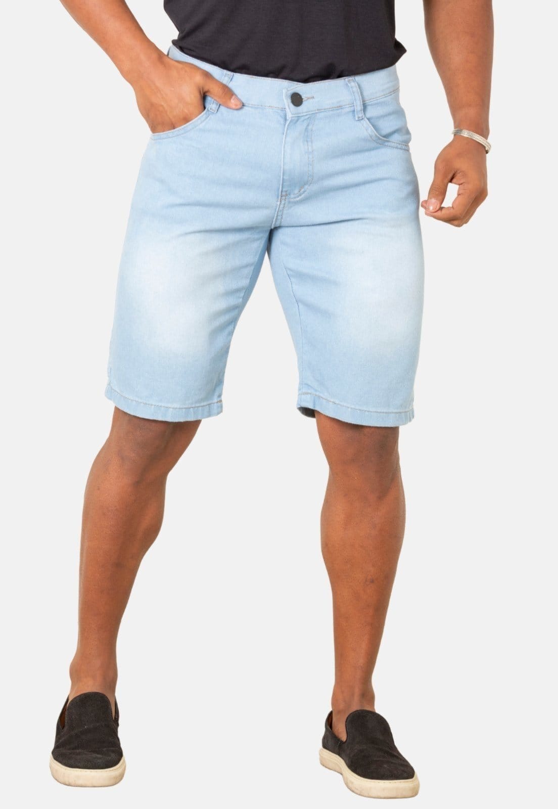 Bermuda Jeans Delavê Claro