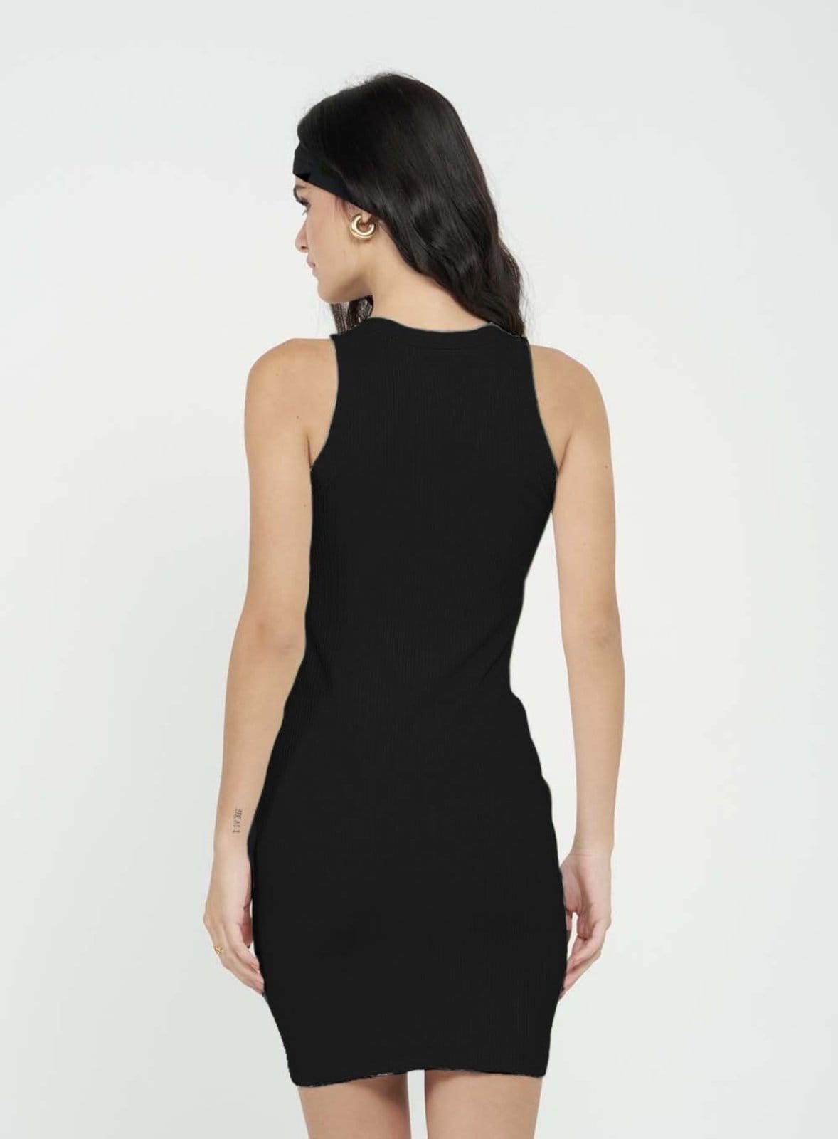 Vista 2 Vestido Small Canelado com Placa Frontal Colcci CLC Colcci CLC preto