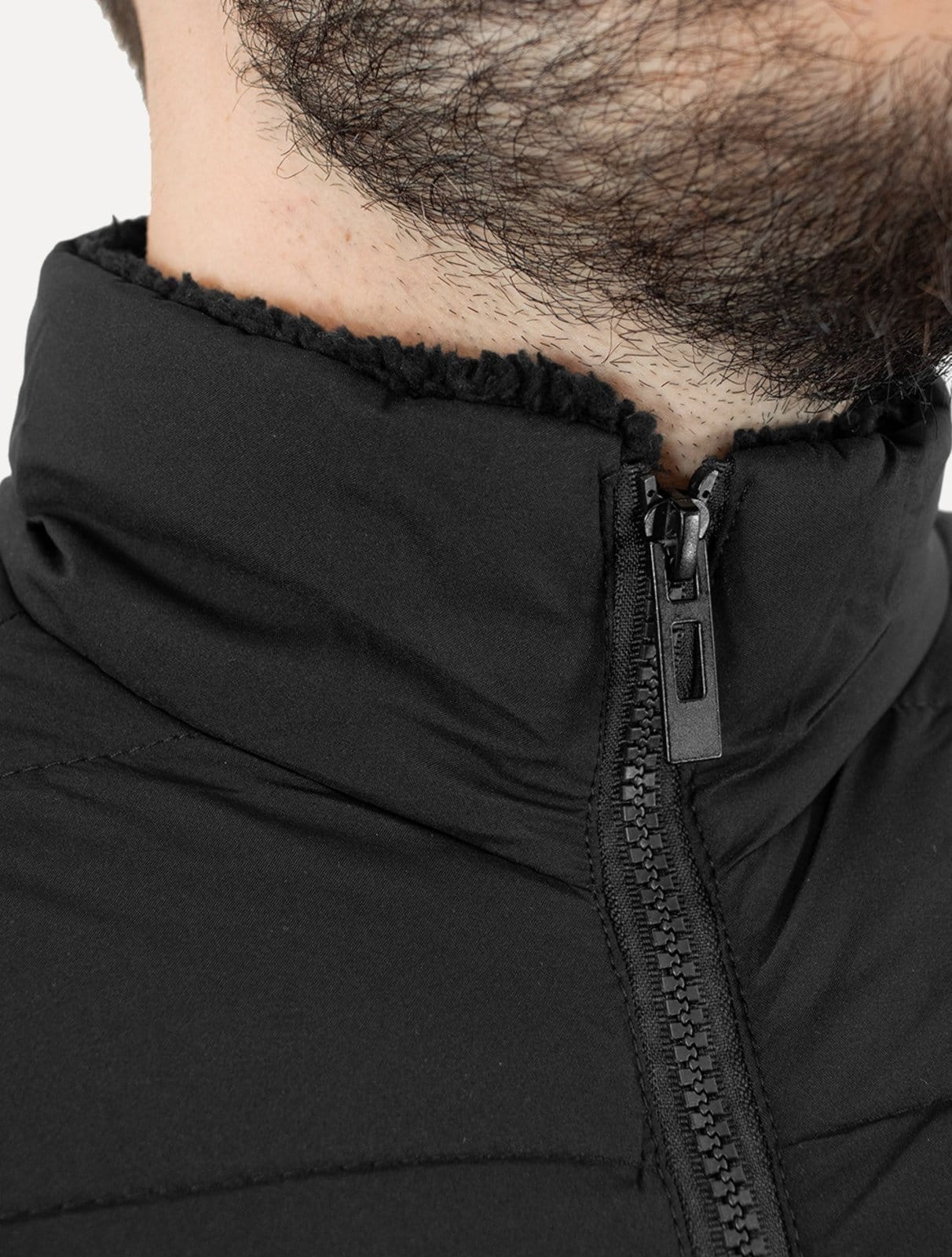 Vista 2 Jaqueta Dixen Masculina Dark Sherpa Bomber Preta Dixen preto