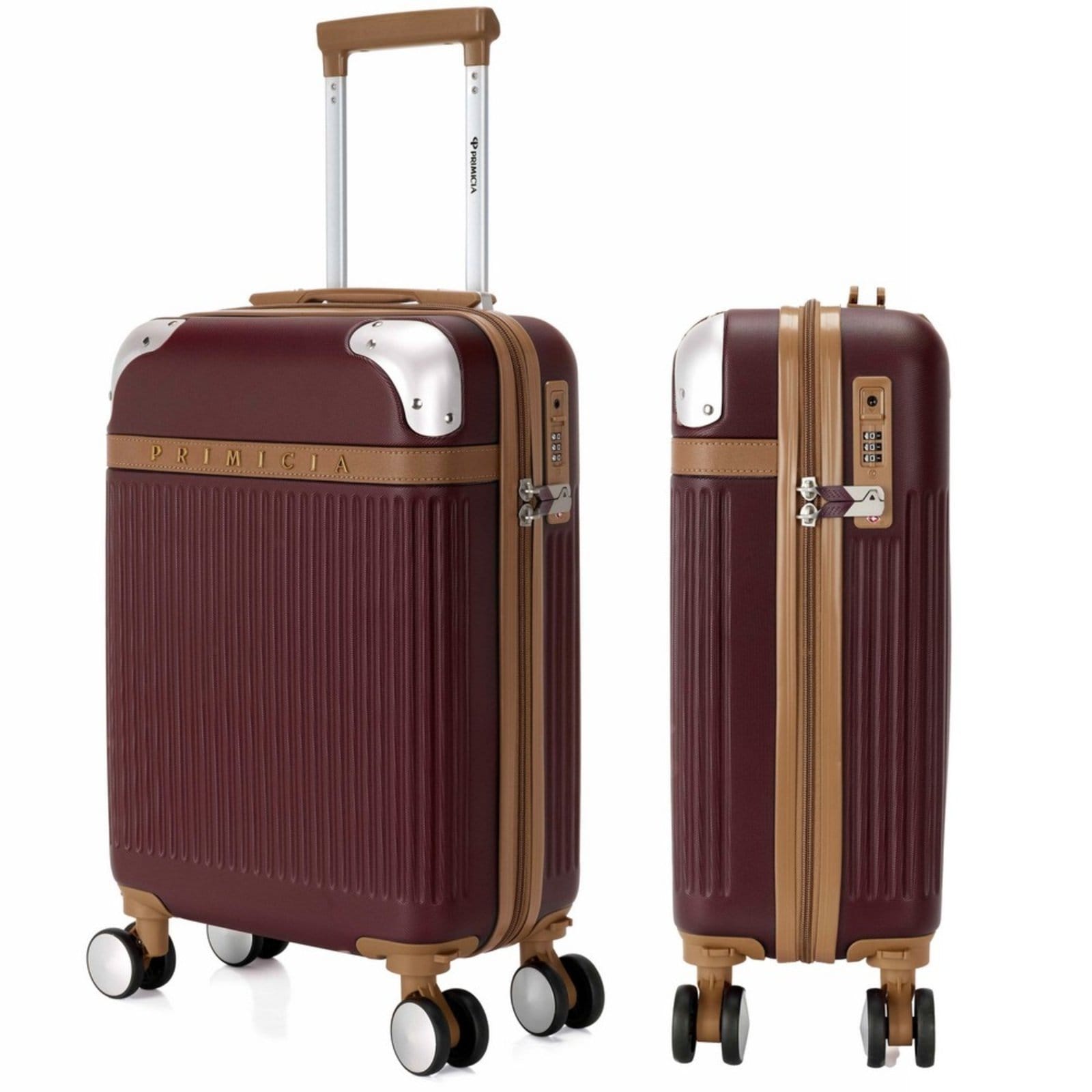 Vista 2 Mala Viagem PP Bordo Moderna Roda 360 Espaçosa Primicia vinho