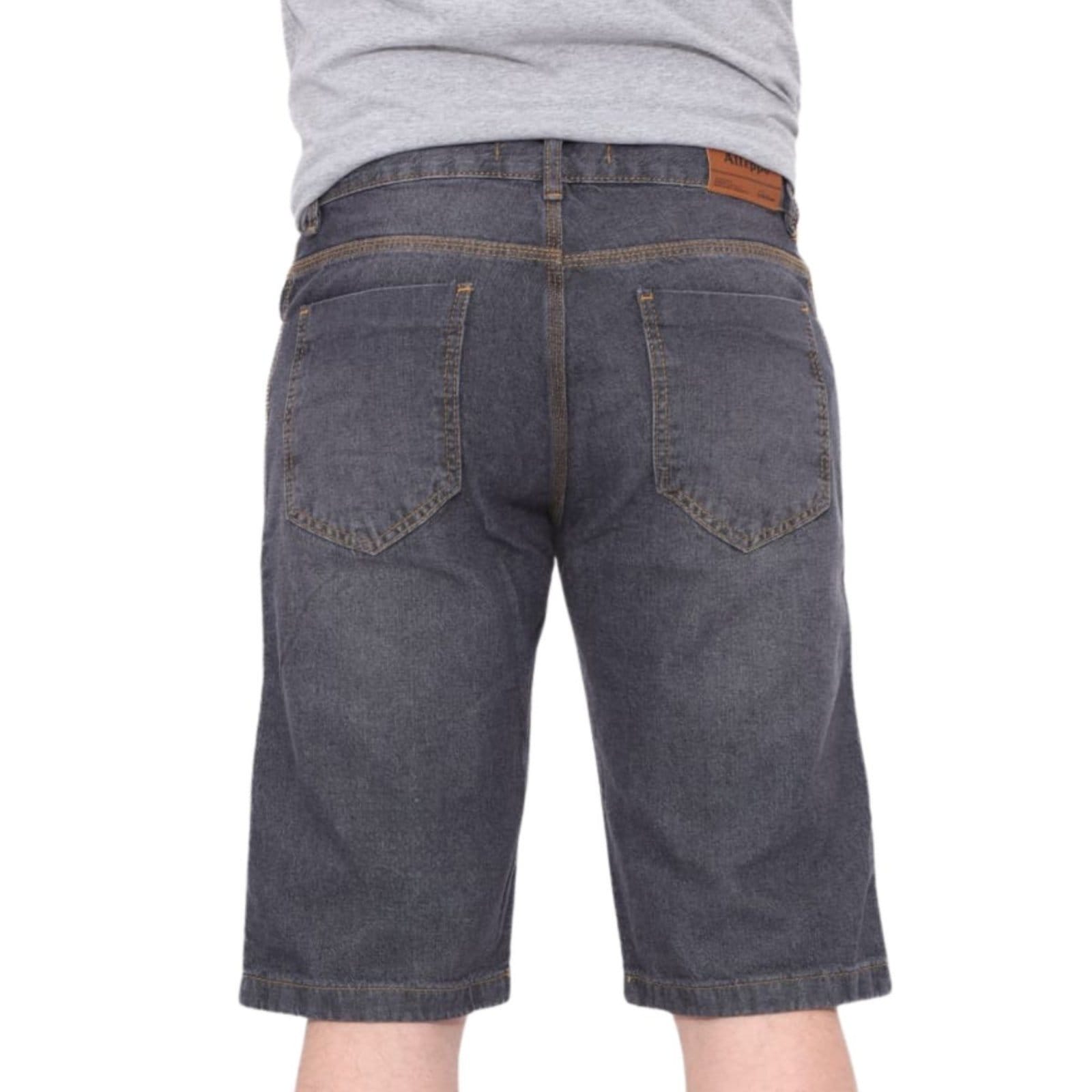 Vista 2 Bermuda Masculina Grafite Jeans Loka Zurique Jeans Loka cinza