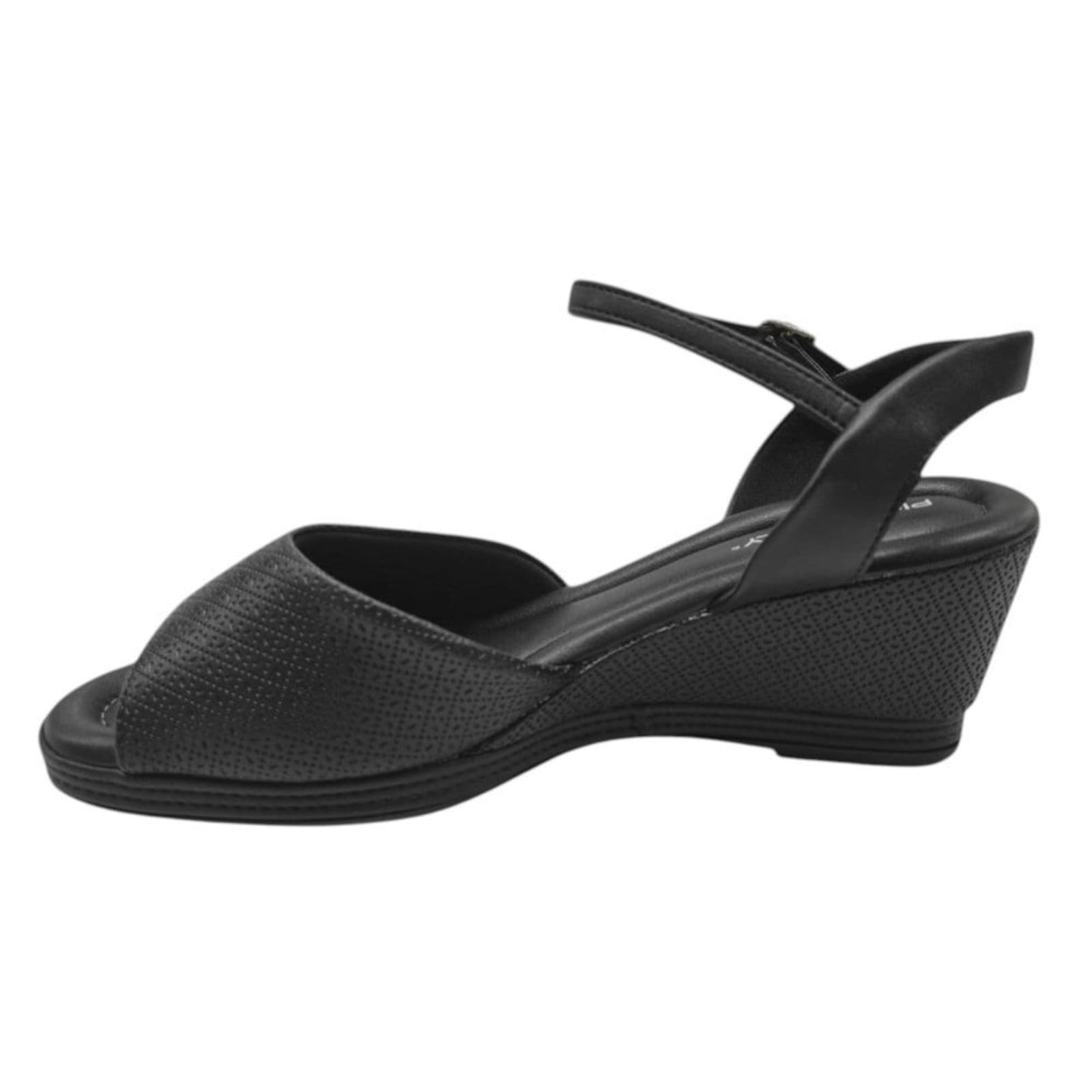 Vista 2 Sandália Piccadilly Alice Anabela Feminina Piccadilly preto