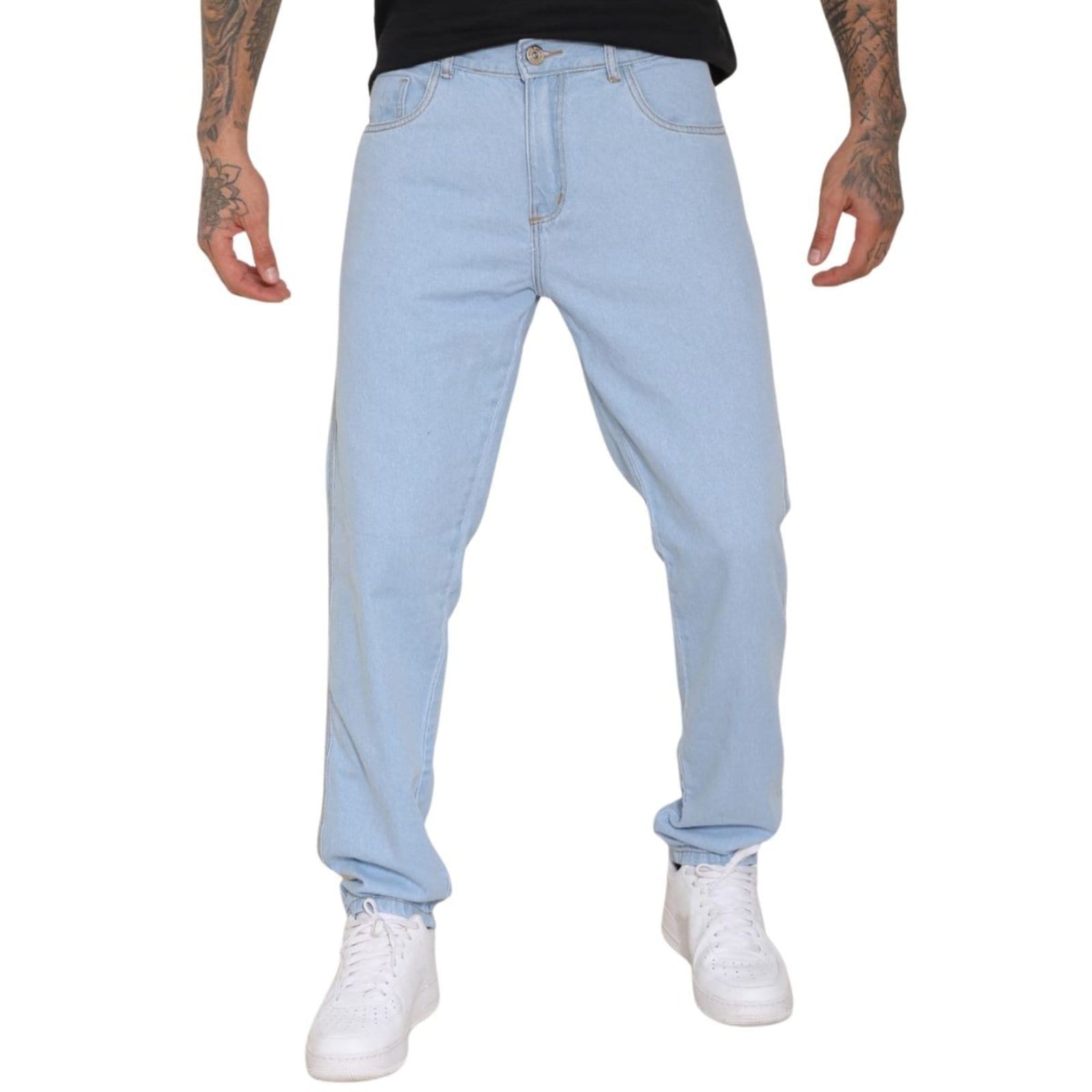 Calça Masculina Clara Básica Balão Jeans