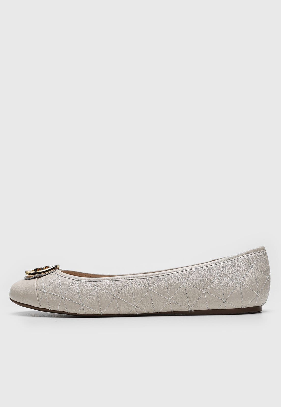 Sapatilha Couro Jorge Bischoff Aplicação Off-White