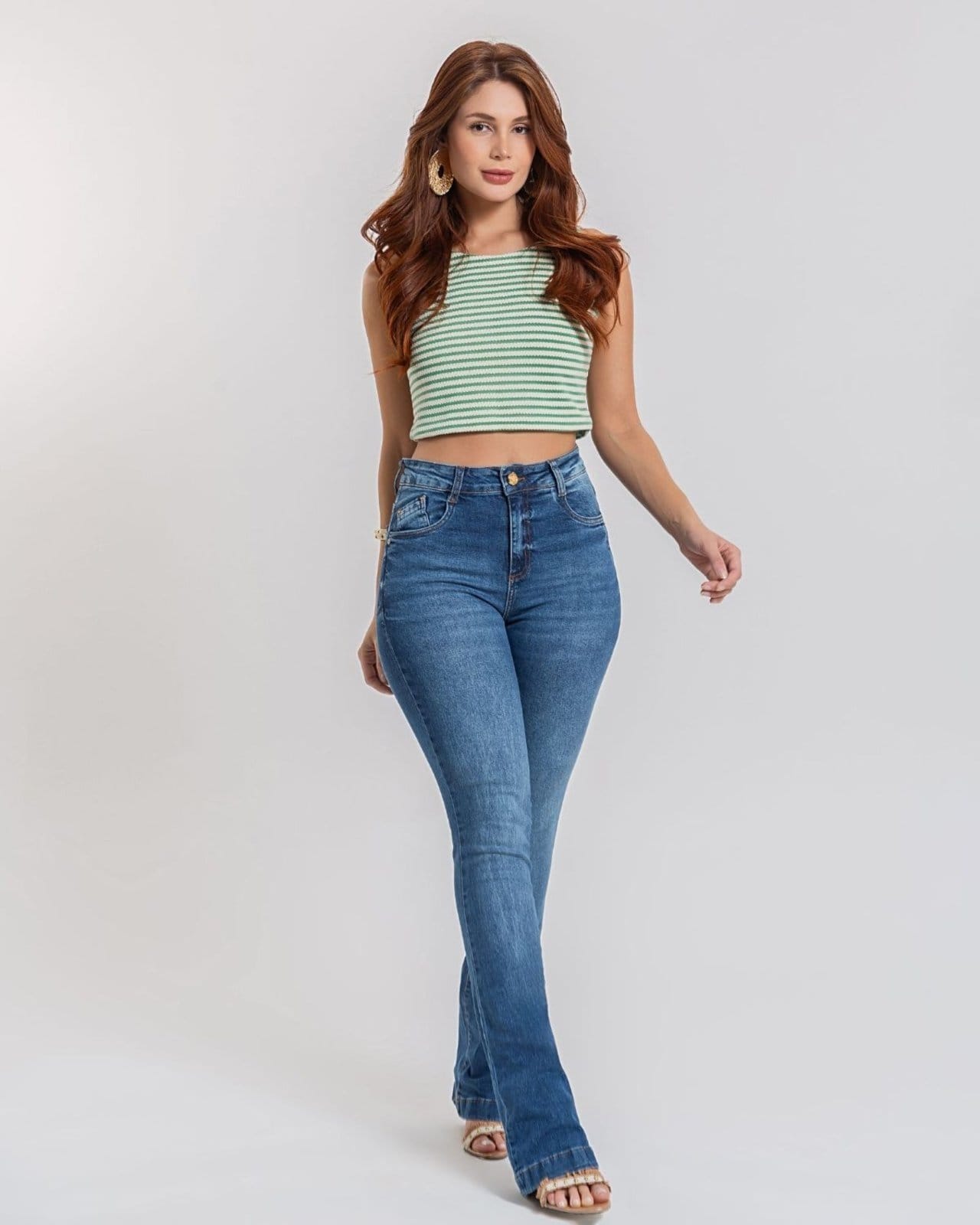 Calça Feminina - Bootcut - Black Jeans - Denim Escuro