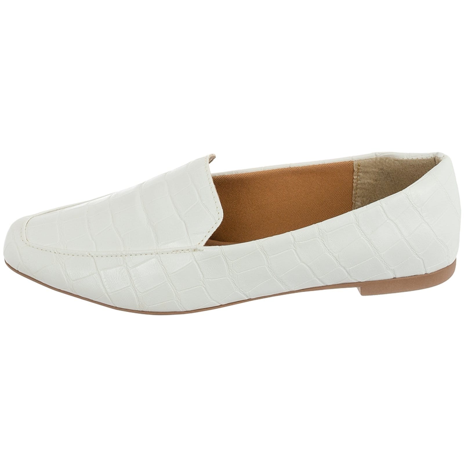 Vista 2 Kit 2 Pares Mocassim Feminino CM Calçados Camurça e Croco Monte Shoes branco/preto