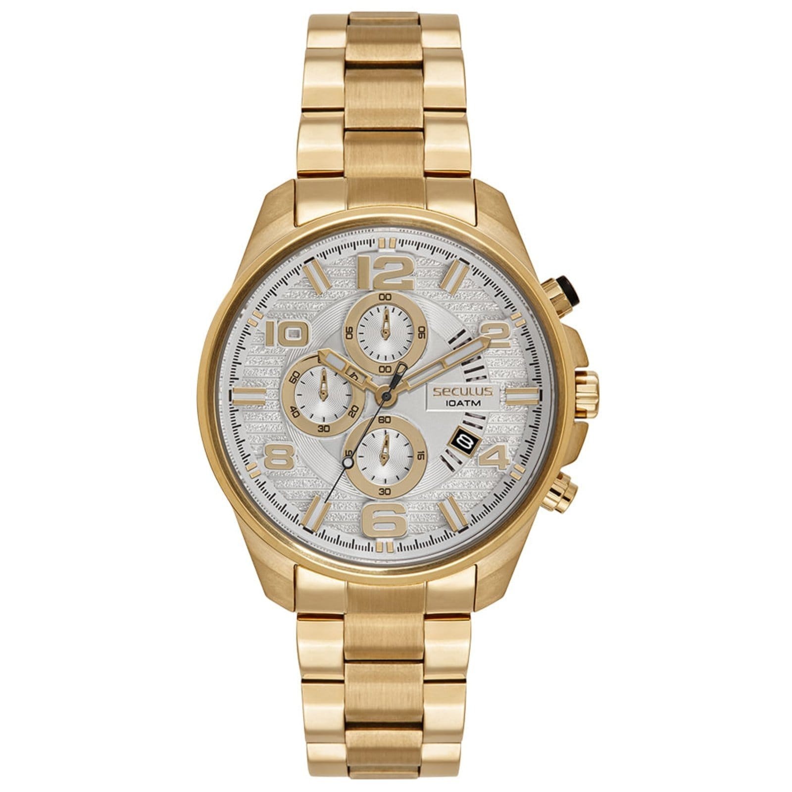 Vista principal Relógio Masculino Seculus Aço Cronógrafo Seculus dourado