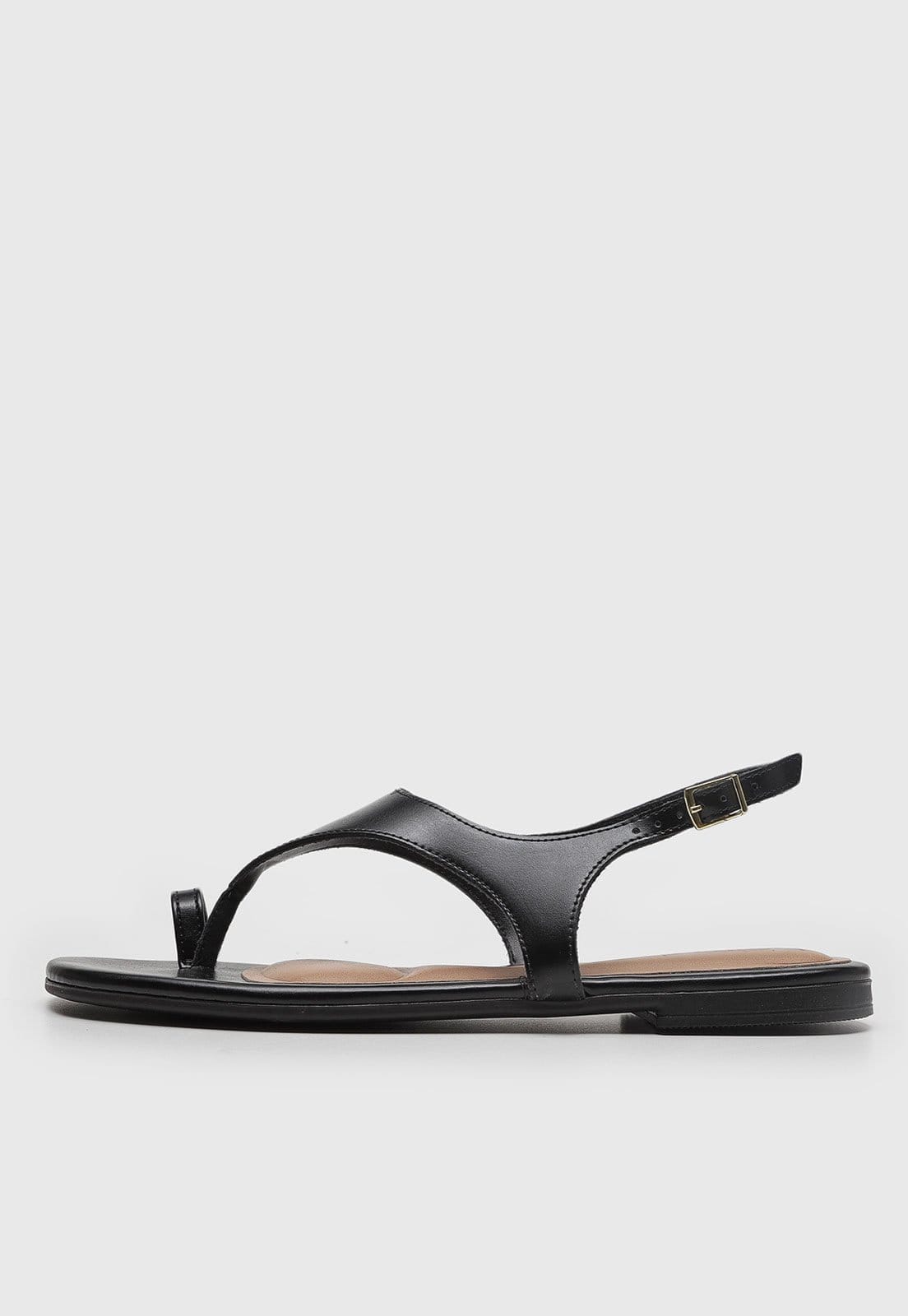 Rasteira Feminina Beira Rio Fechada Preta