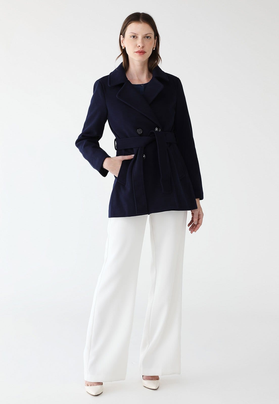 Vista 2 Casaco Lã Facinelli Facinelli azul marinho