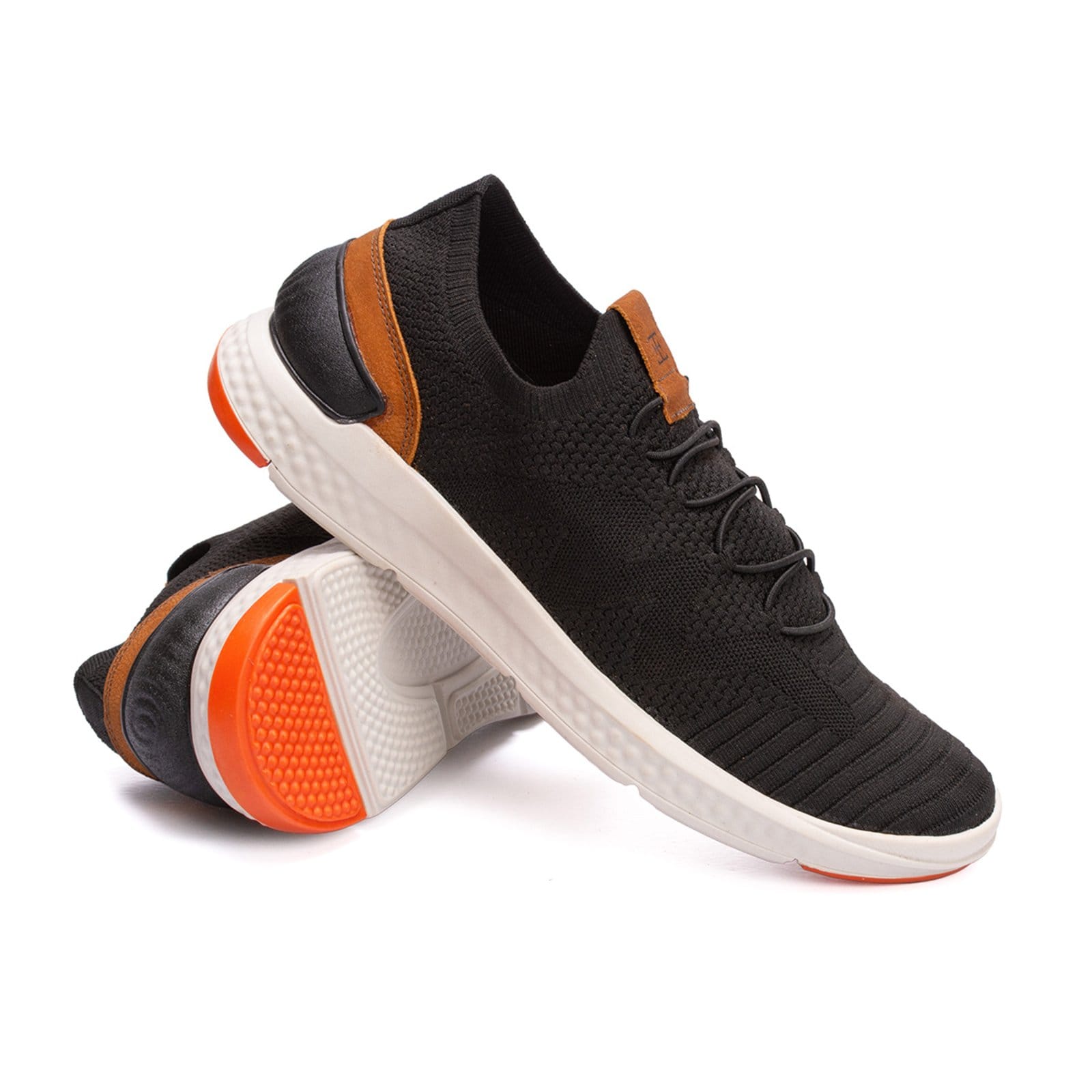 Vista 2 Kit Sneaker Dario + Cinto Casual Masculino Semi Elástico USEPELLE preto