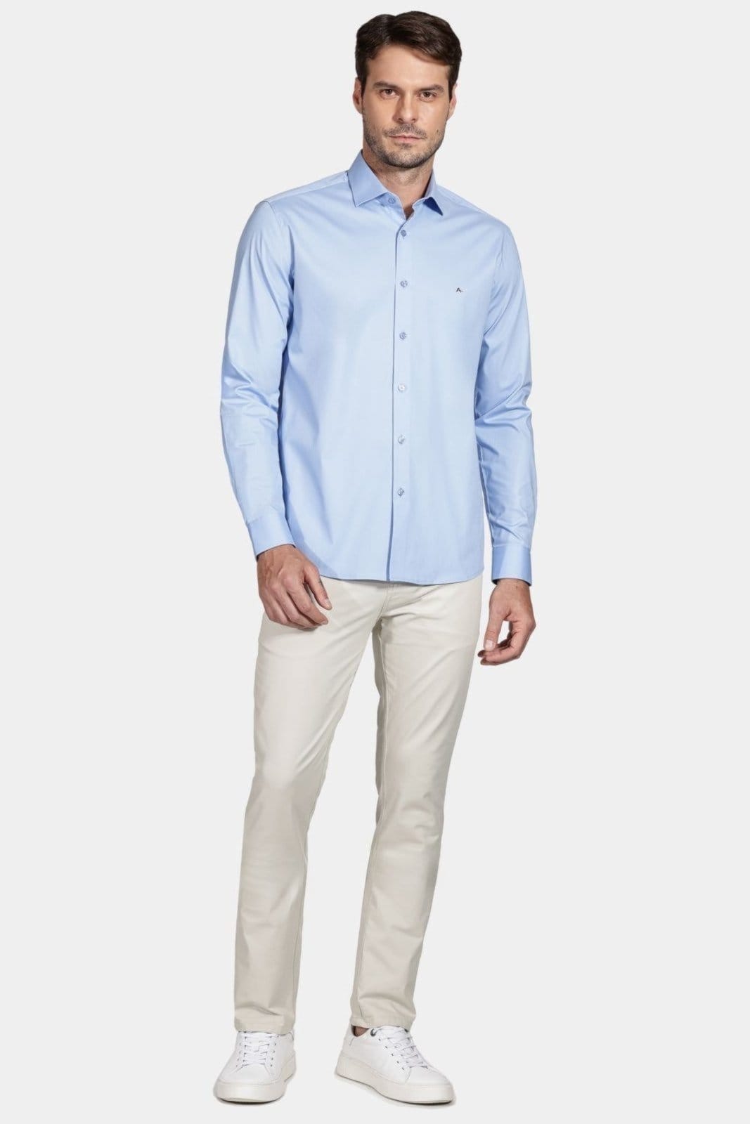 Vista 2 Camisa Aramis Manga Longa Slim de Stretch Azul Aramis incolor azul