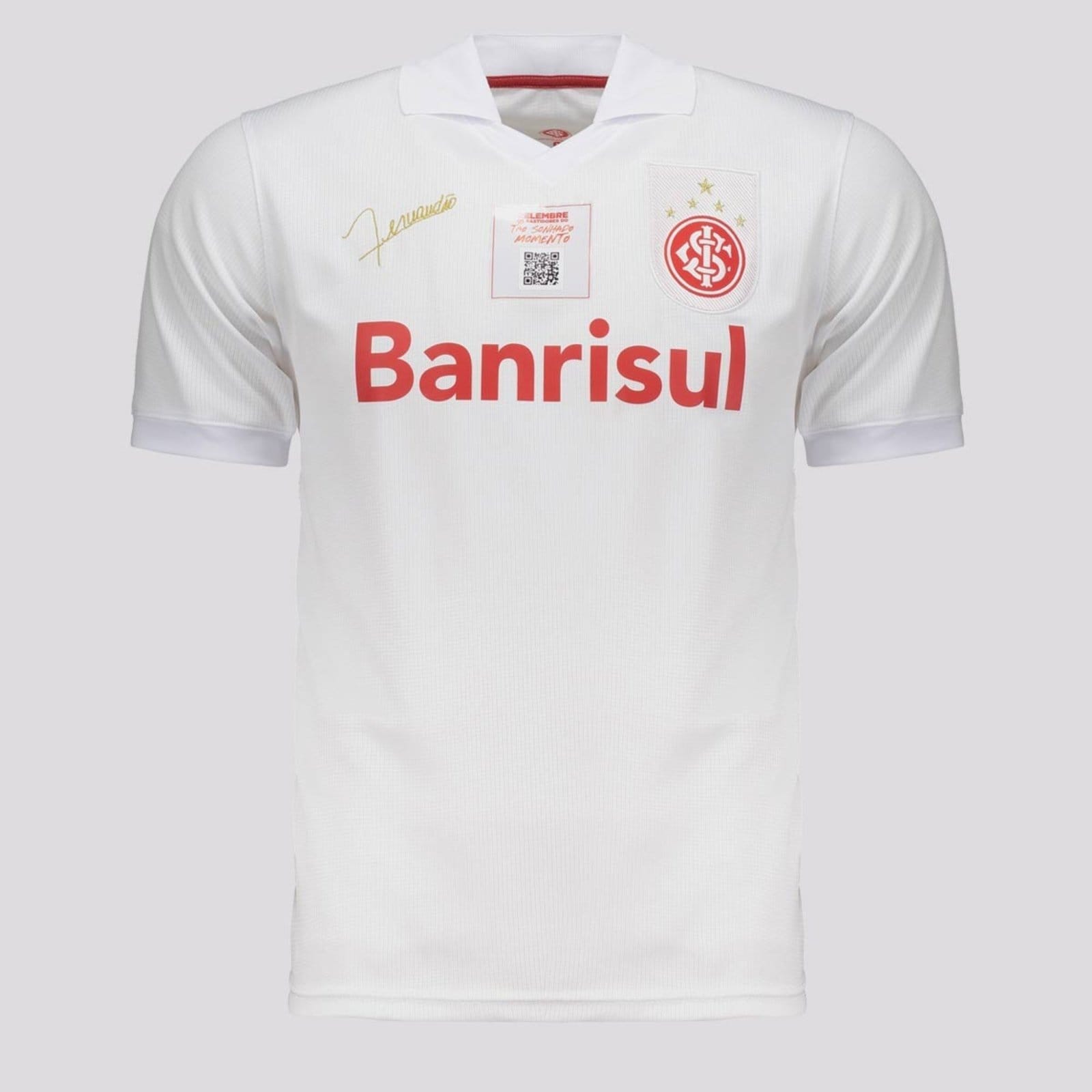 Vista 2 Kit 2 Camisas Internacional Retrô 2006 Fernandão Vermelha e Branca Oldoni multicolorido