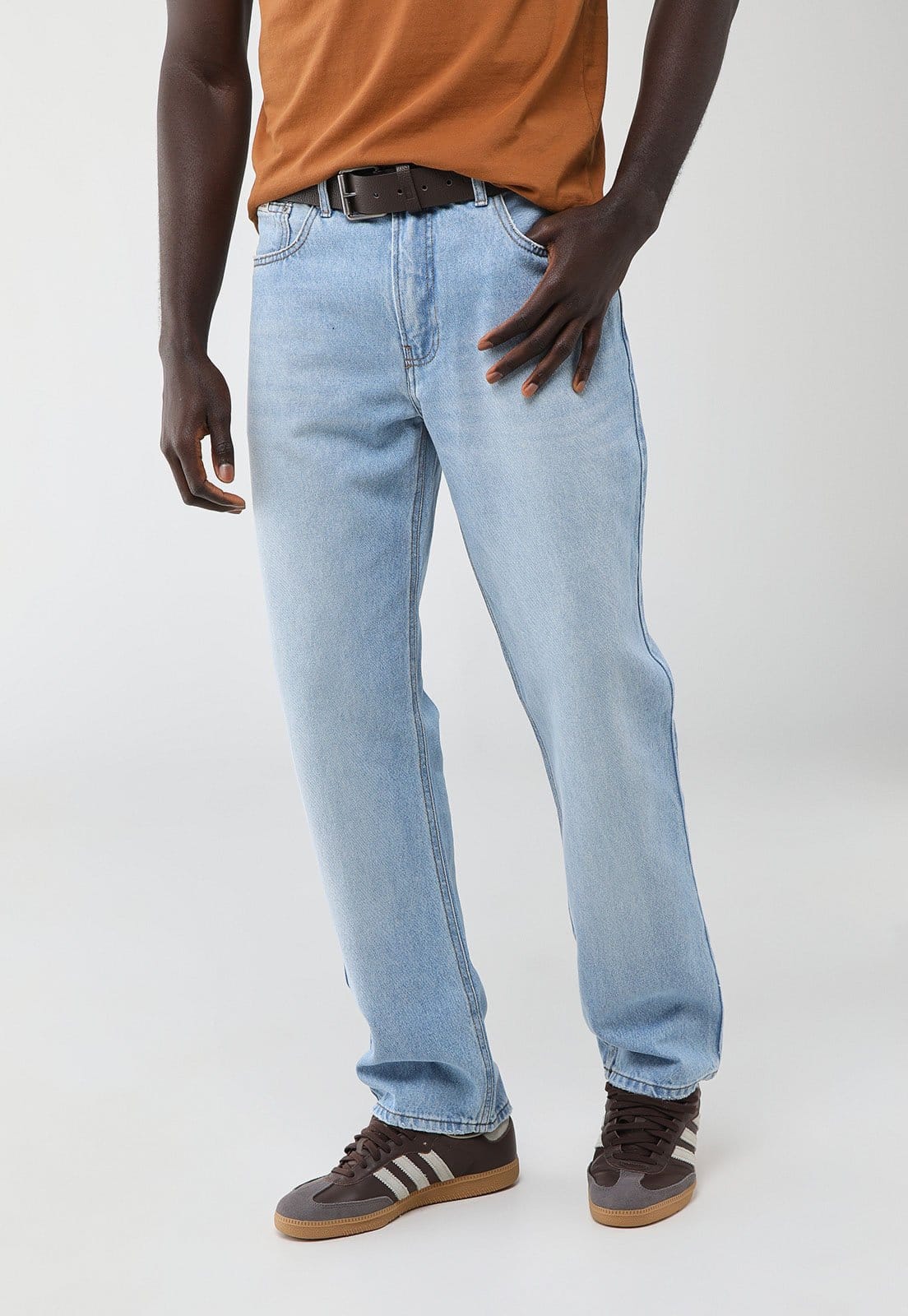 Calça Jeans Masculina Calvin Klein Jeans Straight 5 Pockets Claro