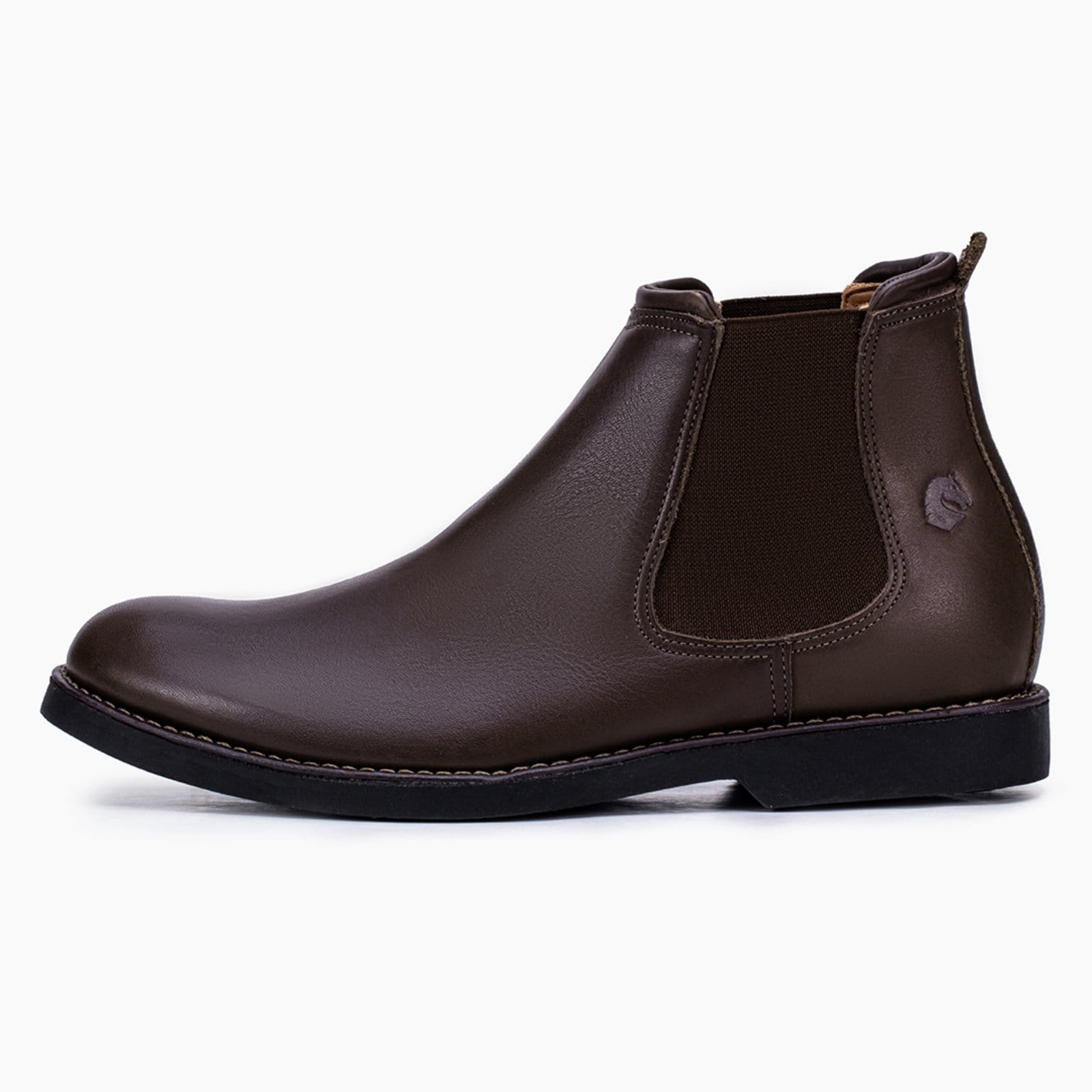 Vista 2 Botina Chelsea em Couro Masculina Modelo Zuriel ZAFREM marrom