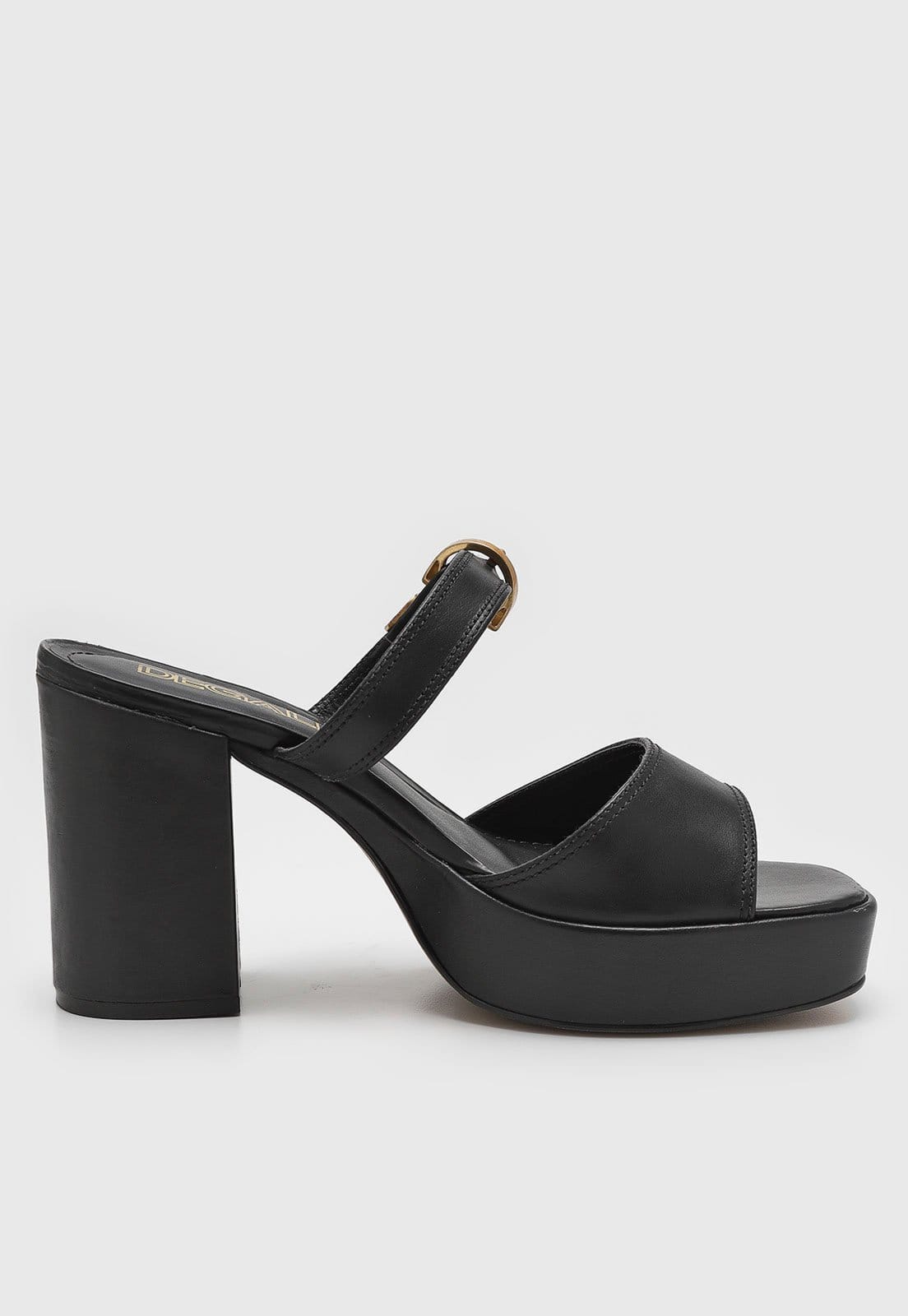 Vista 2 Sandália Feminina Degalls Salto Bloco Preta Degalls preto