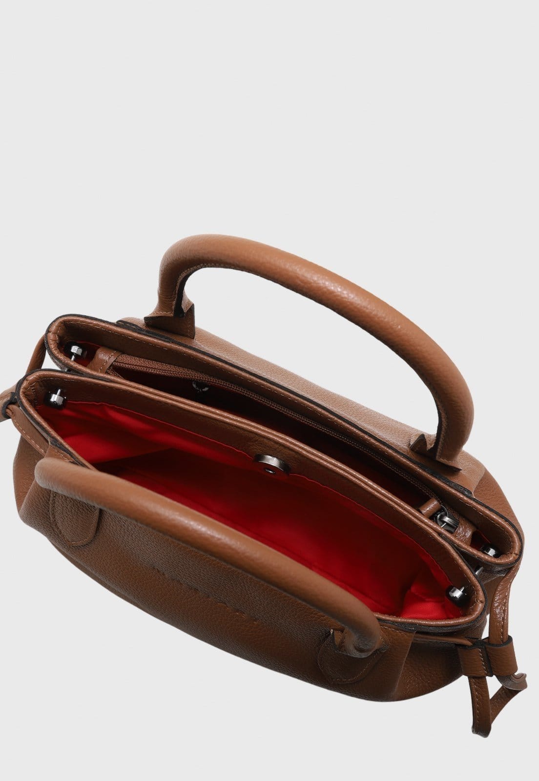 Bolsa Transversal de Couro Mariart Mini Capitólio Camel - 2