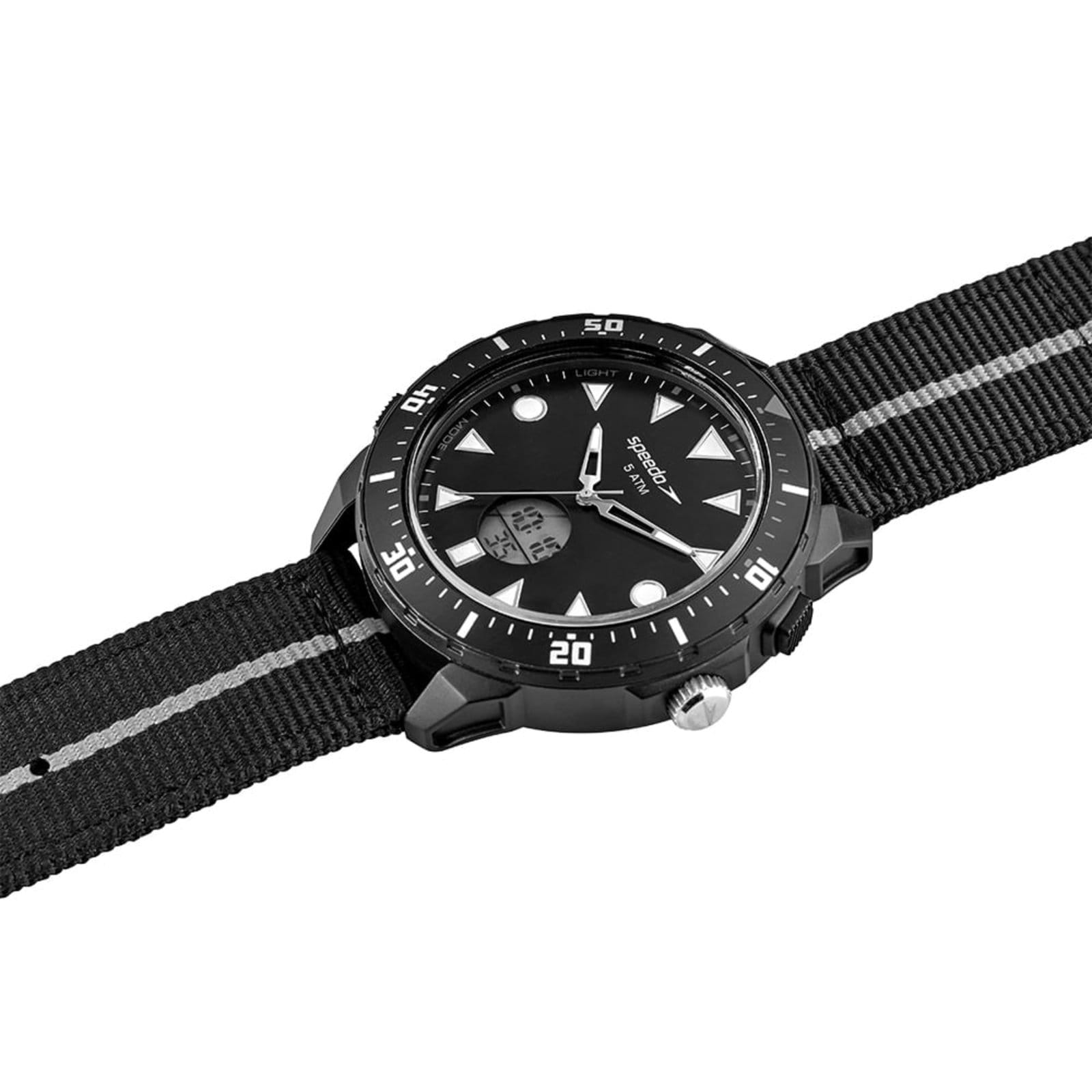 Relógio Speedo Anadigi Esportivo Nylon Cinza e - 2