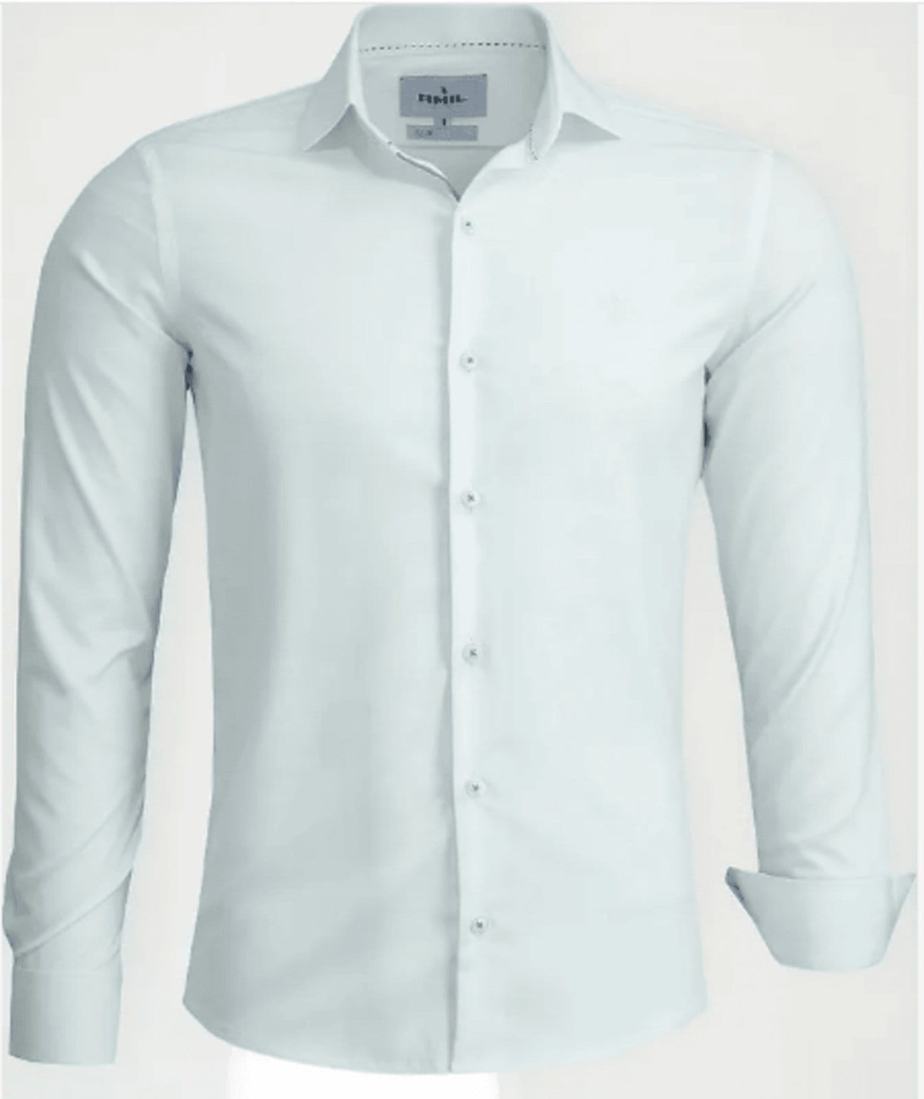Camisa Social Amil Slim Bond Macia Viscose e Poliéster com Elastano Manga Longa Luxo Branca