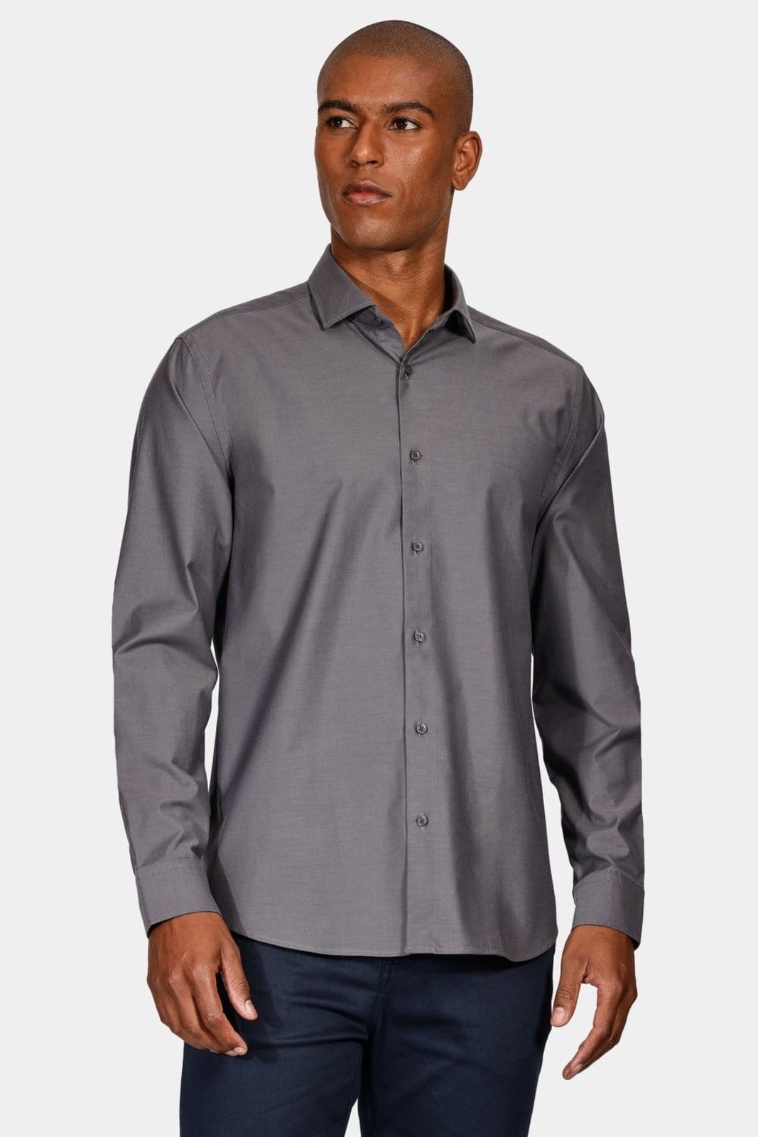 Camisa Aramis Manga Longa Slim Pima Stretch Marinho Escuro