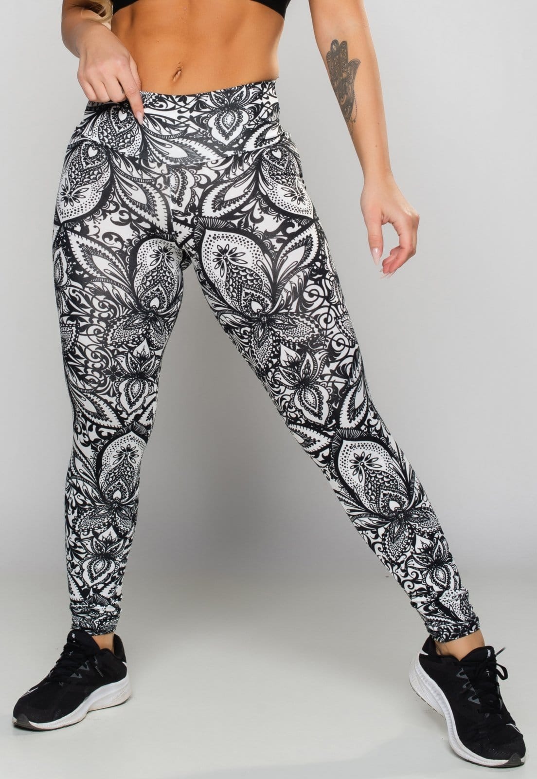 Calça Legging MVB Modas Empina Bumbum Suplex Estampada Mandala