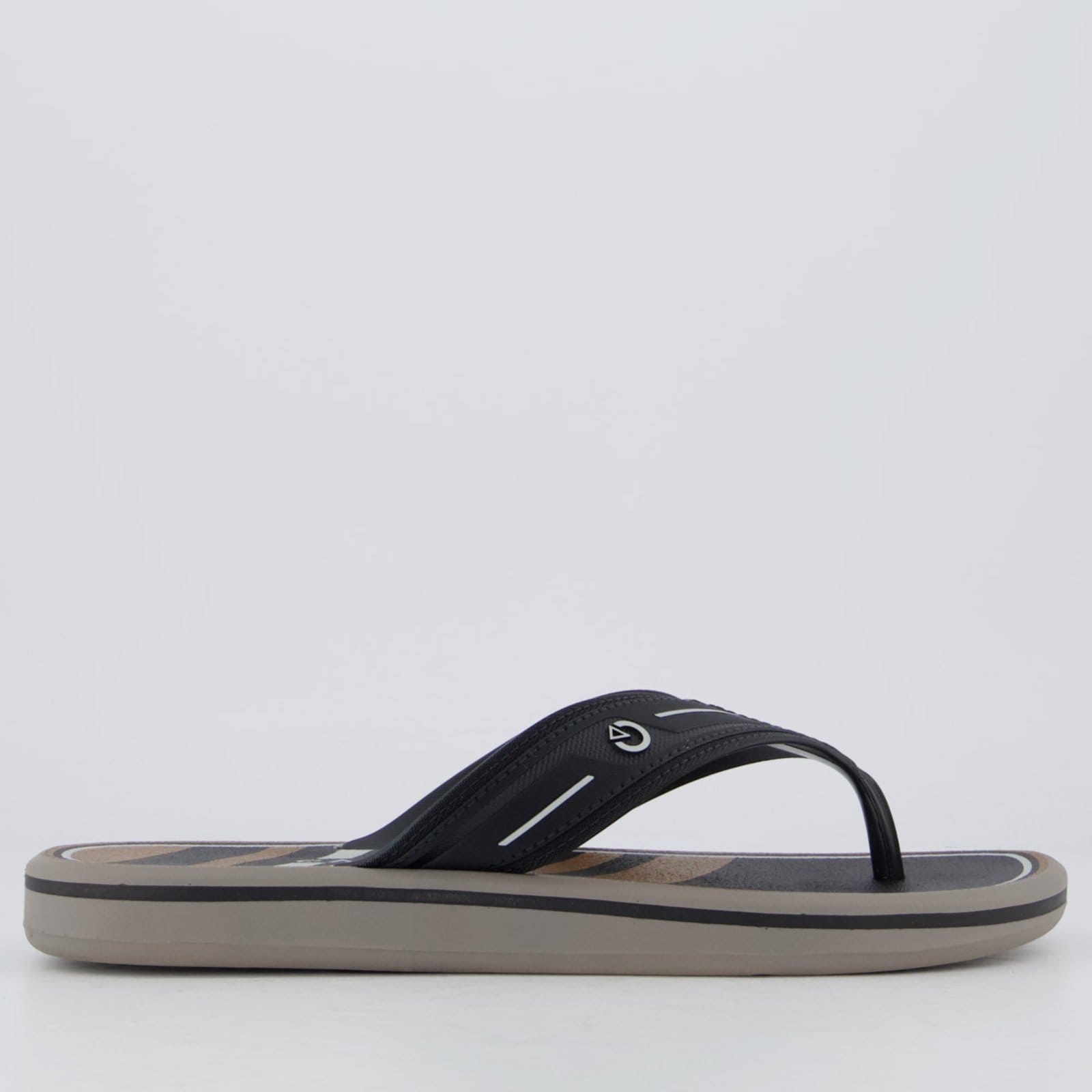 Vista 2 Chinelo Cartago Palermo II e Preto CARTAGO cinza