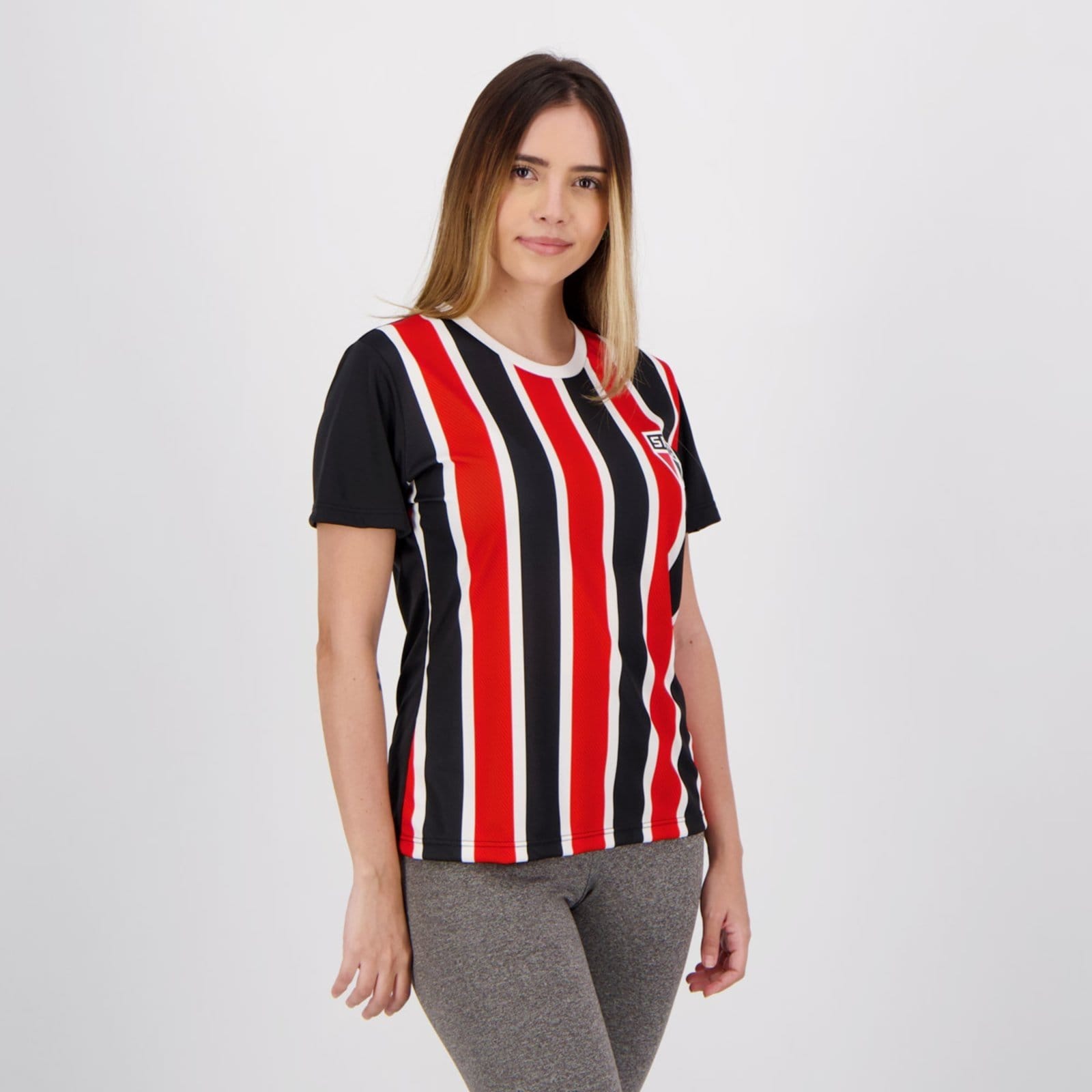 Vista 2 Camisa São Paulo Change Feminina Preta braziline preto