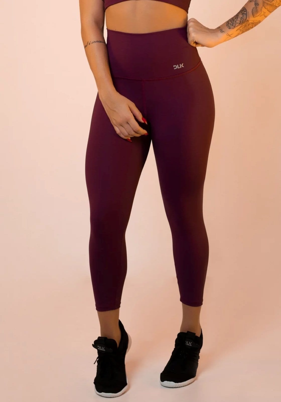Calça Legging D Bell Outlet Fashion Academia Fitness Bordo