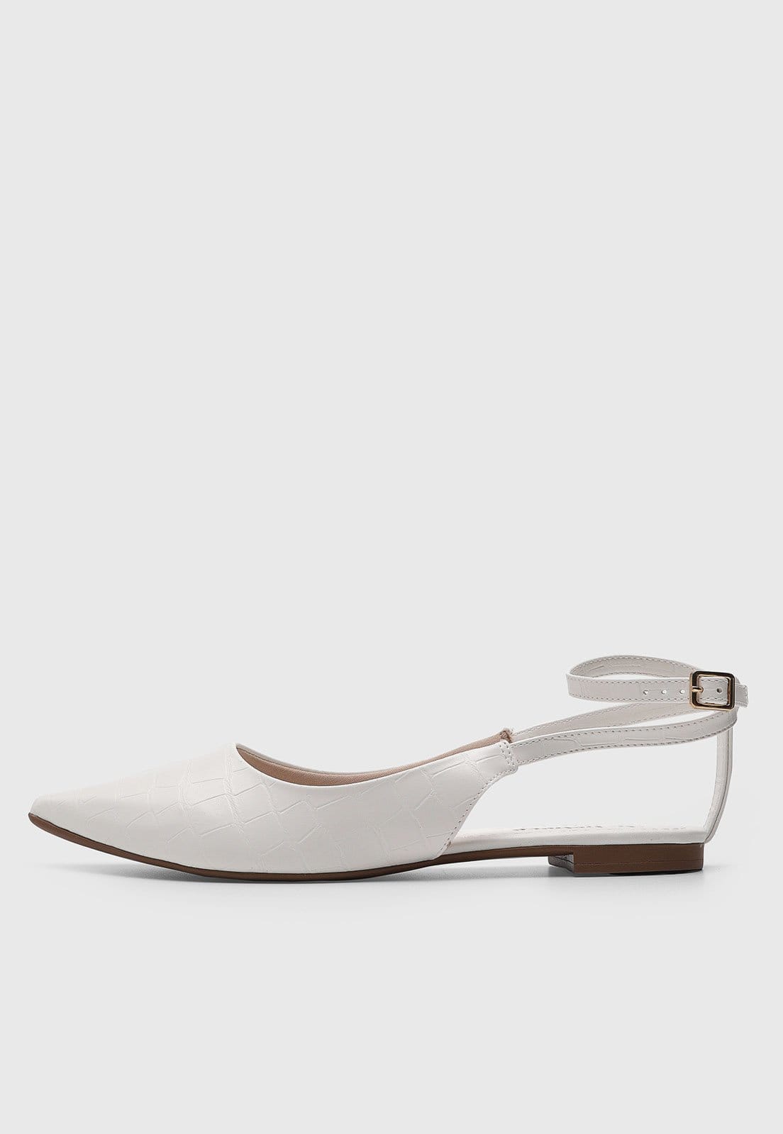 Sapatilha Feminina cê Ponta Fina Branca