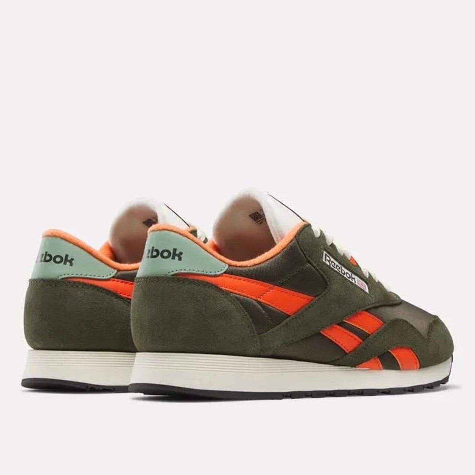 Vista 2 Tênis Reebok CL Nylon Masculino Green/Ornge/Beige Reebok verde green