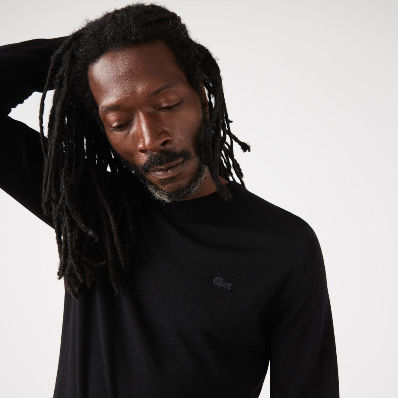 Vista 2 Lacoste Suéter Masculino Em ã Merino Com Decote Careca Lacoste preto