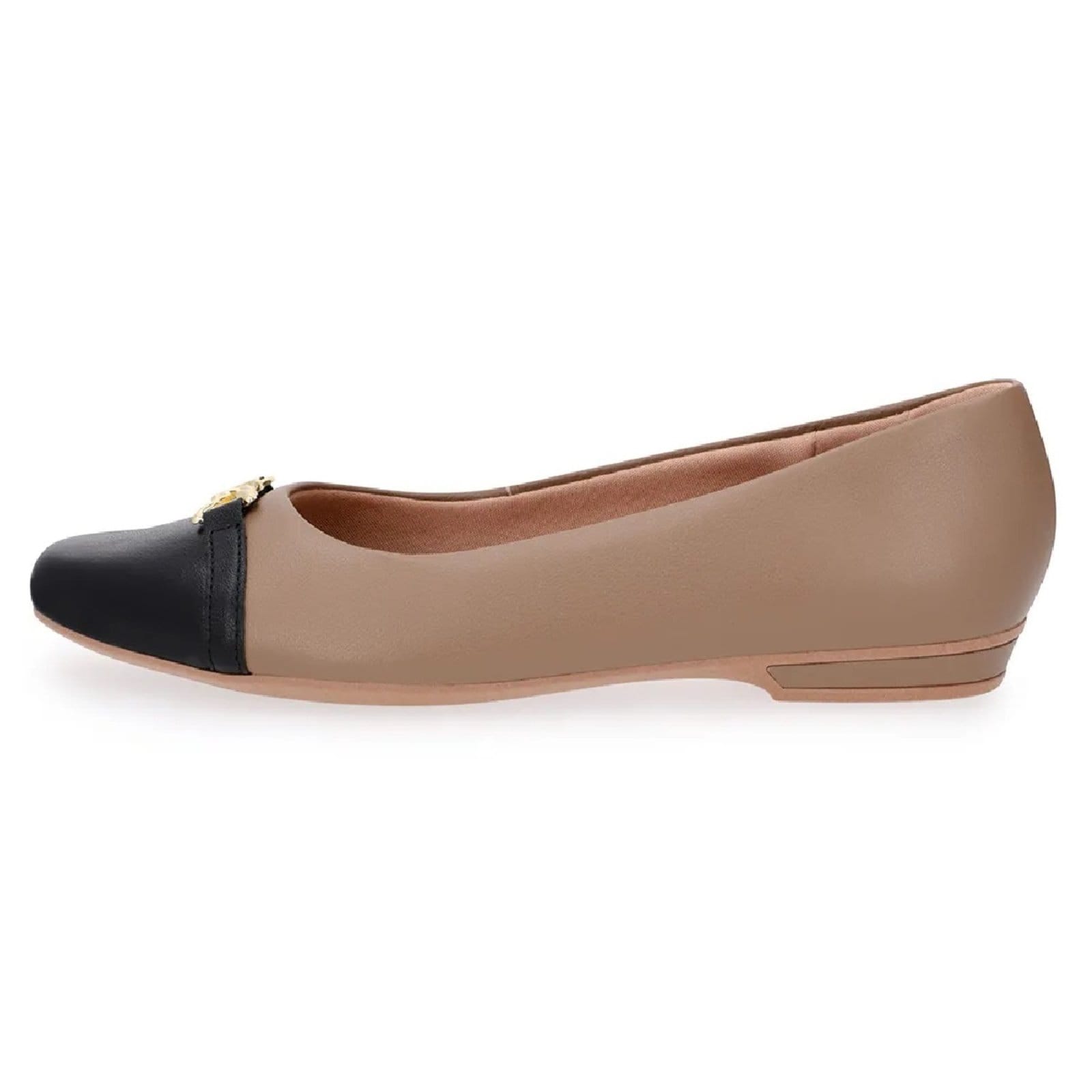 Sapatilha Usaflex Couro Conforto e Sofisticação Bege