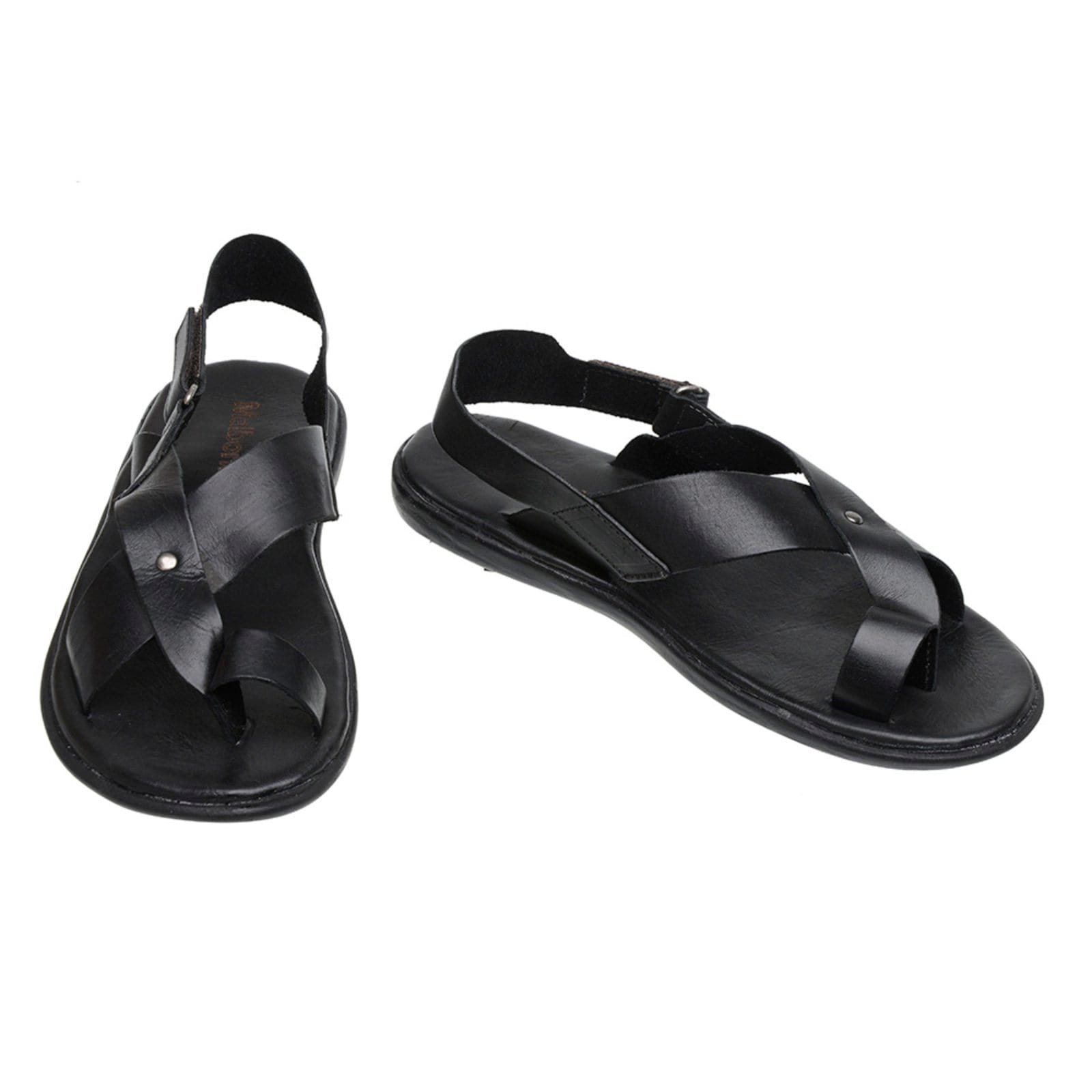 Vista 2 Sandália Masculina Conforto Malbork em Couro 465P Malbork preto