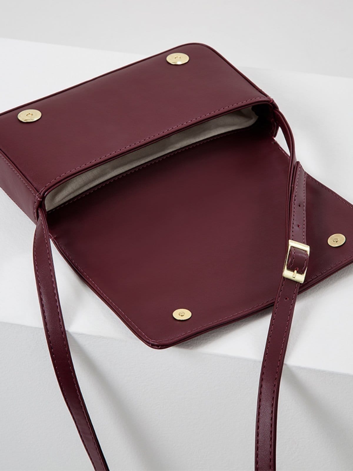 Vista 2 Bolsa Tiracolo Pequena Toscana Principessa bordô/dourado/roxo