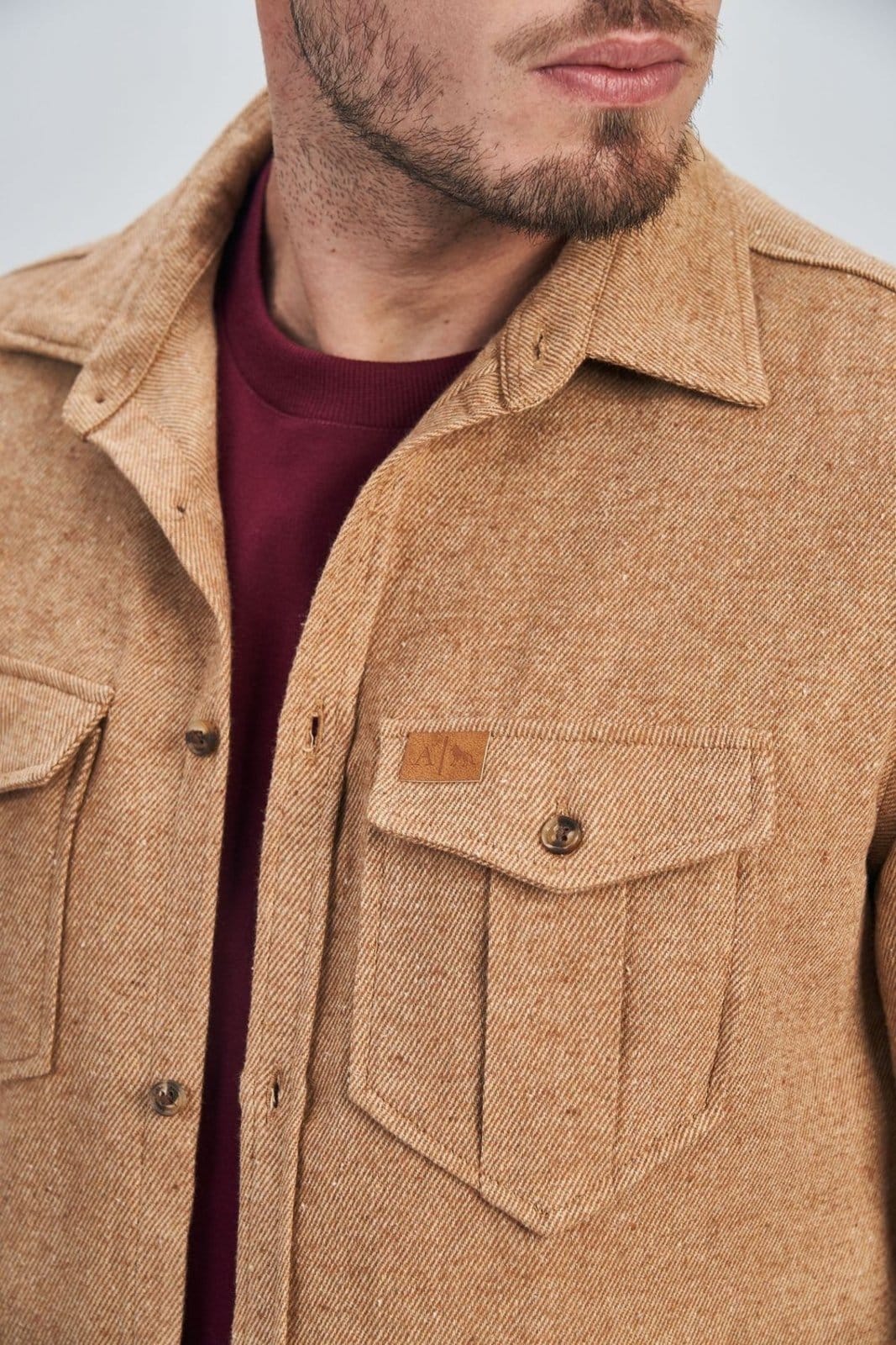 Vista 2 Camisa Flanela Pocket Masculina Acostamento ACOSTAMENTO MASCULINO cáqui