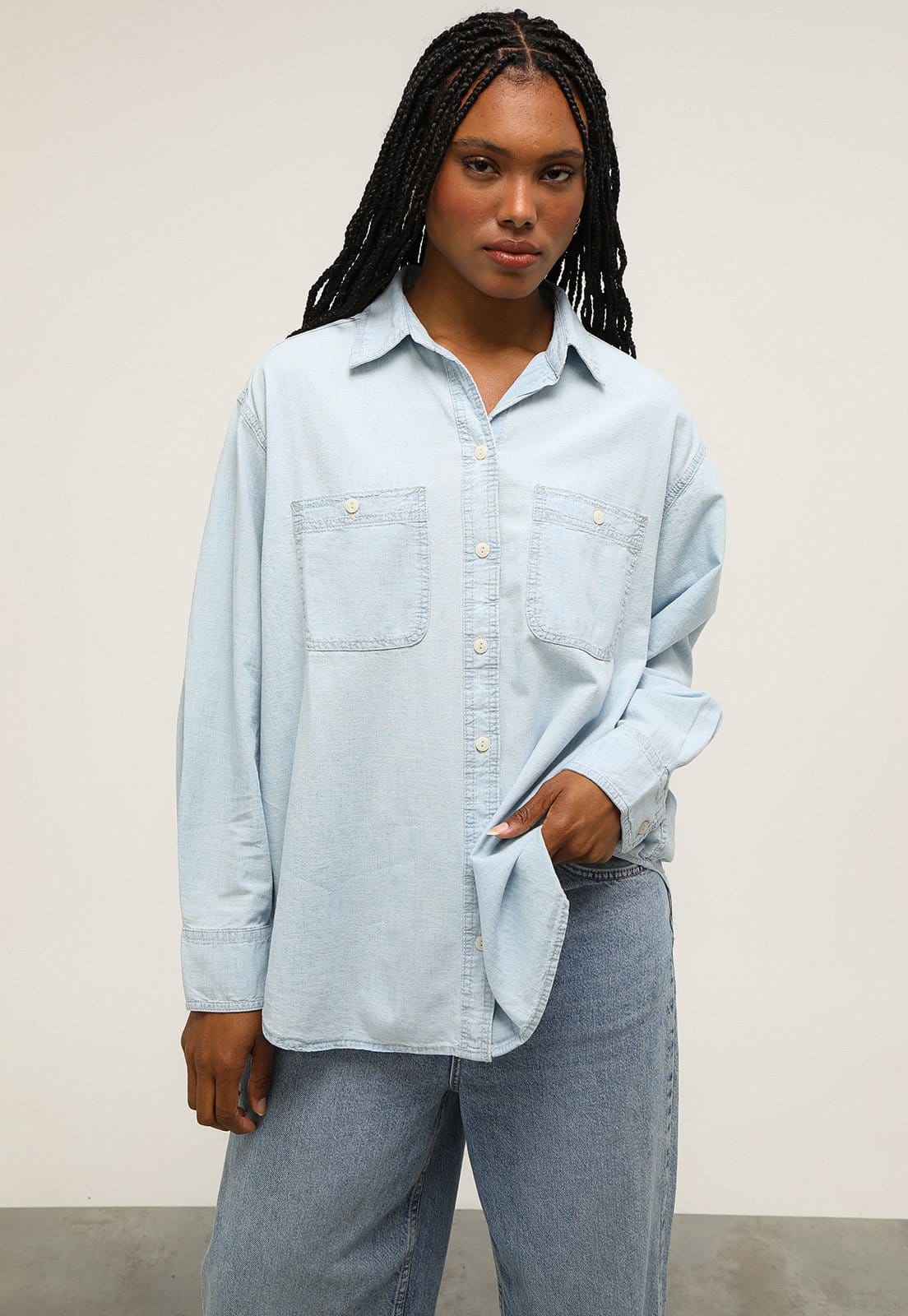 Camisa Jeans GAP Oversized
