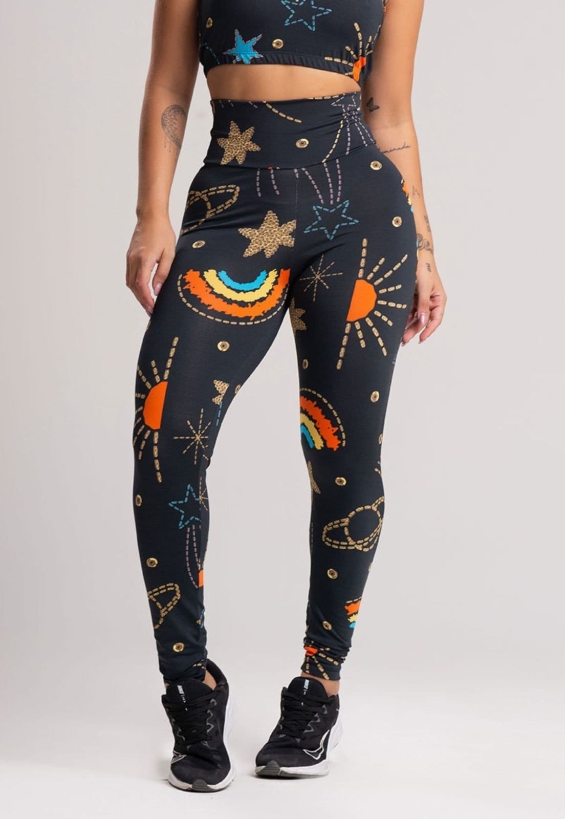 Calça Legging MVB Modas Cintura Alta Cosmic
