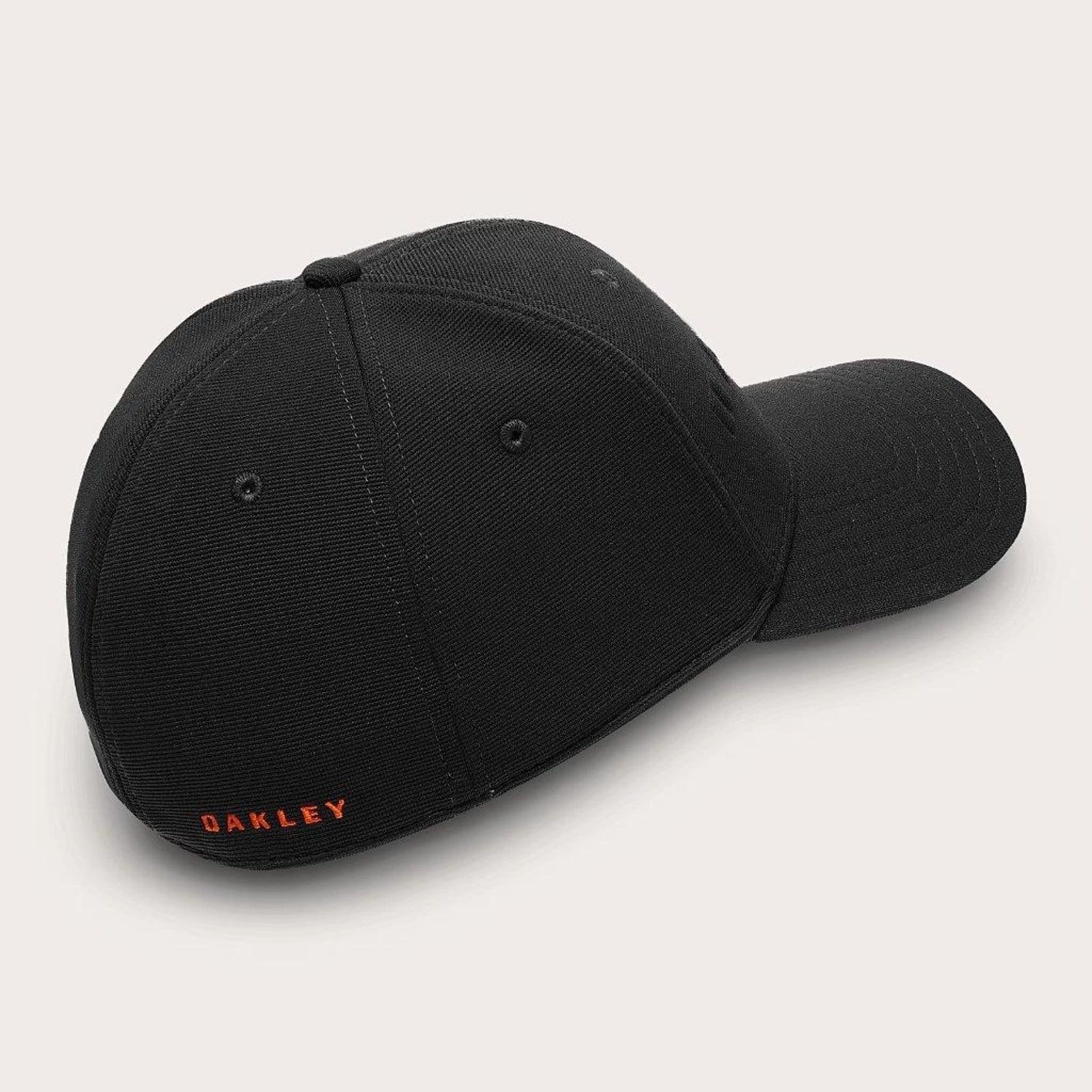 Vista 2 Boné Oakley Bark Embossed Hat Pitch Black/Flame Red Oakley preto black