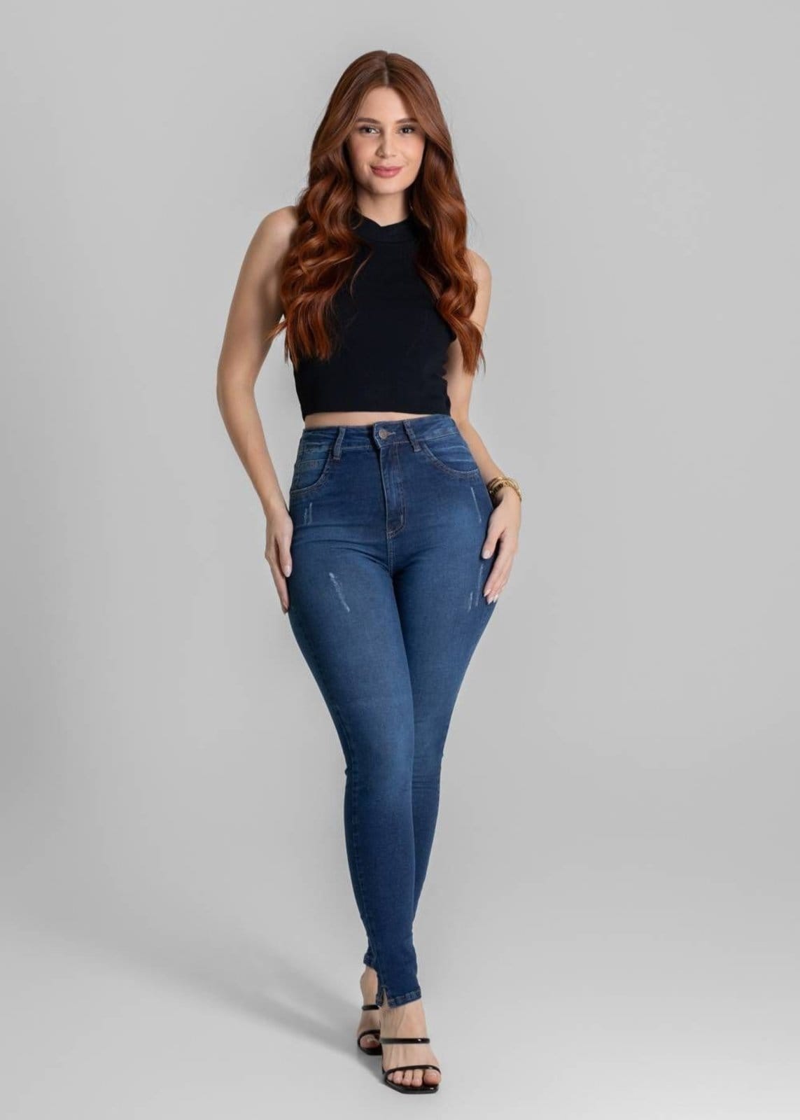 Vista 2 Calça Jeans Sawary Push Up - 278898 Sawary azul