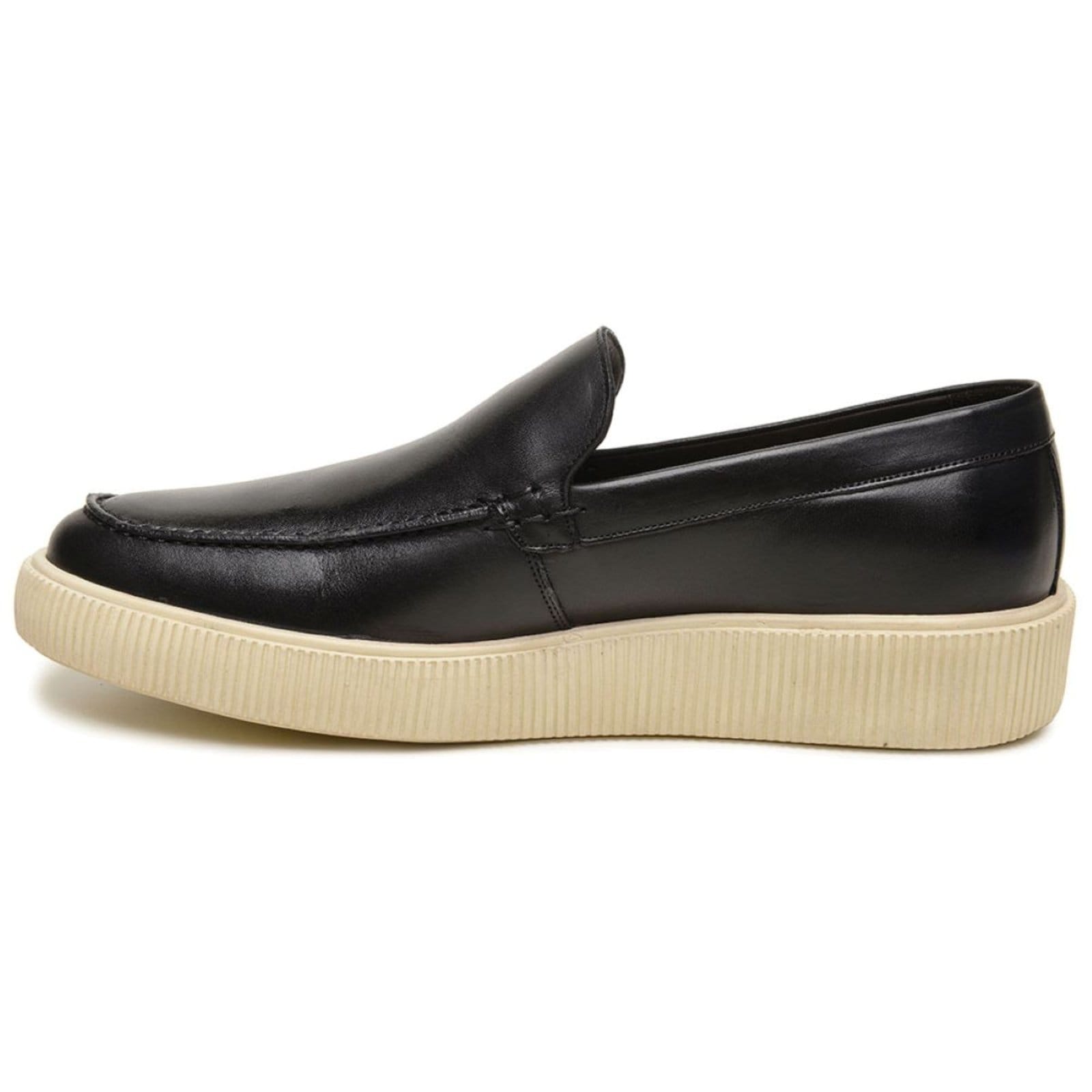 Vista 2 Sapato Masculino A. Andrade Casual Social Couro Slip On Derby Sola Alta Conforto Anna Andrade preto