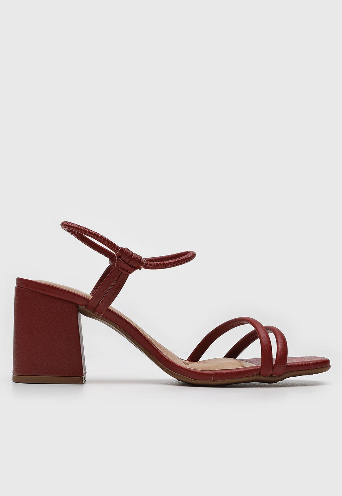 Vista 2 Sandália Beira Rio Salto Bloco Médio BEIRA RIO vinho