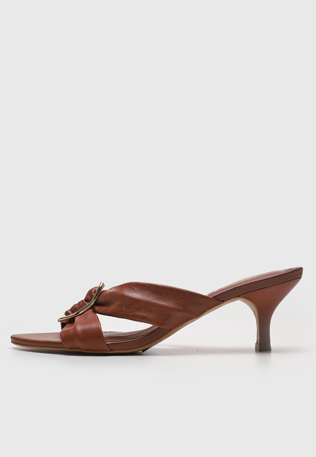 Sandália Feminina Degalls Tiras Metal Salto Baixo