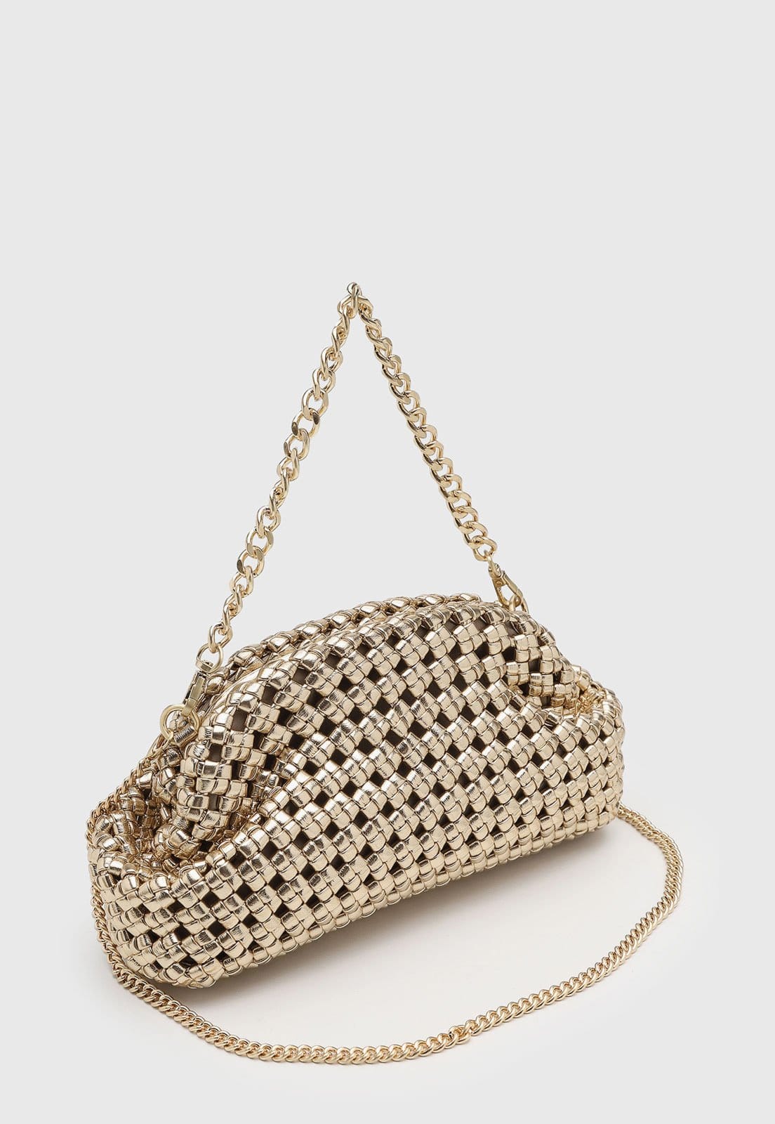 Vista 2 Bolsa Feminina Capodarte Trançada Ouro Capodarte dourado