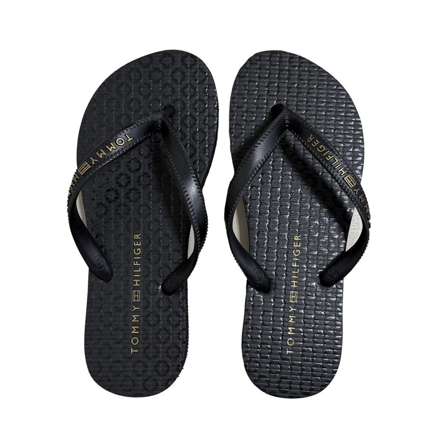 Chinelo Tommy Hilfiger Strap Beach Sandal Black