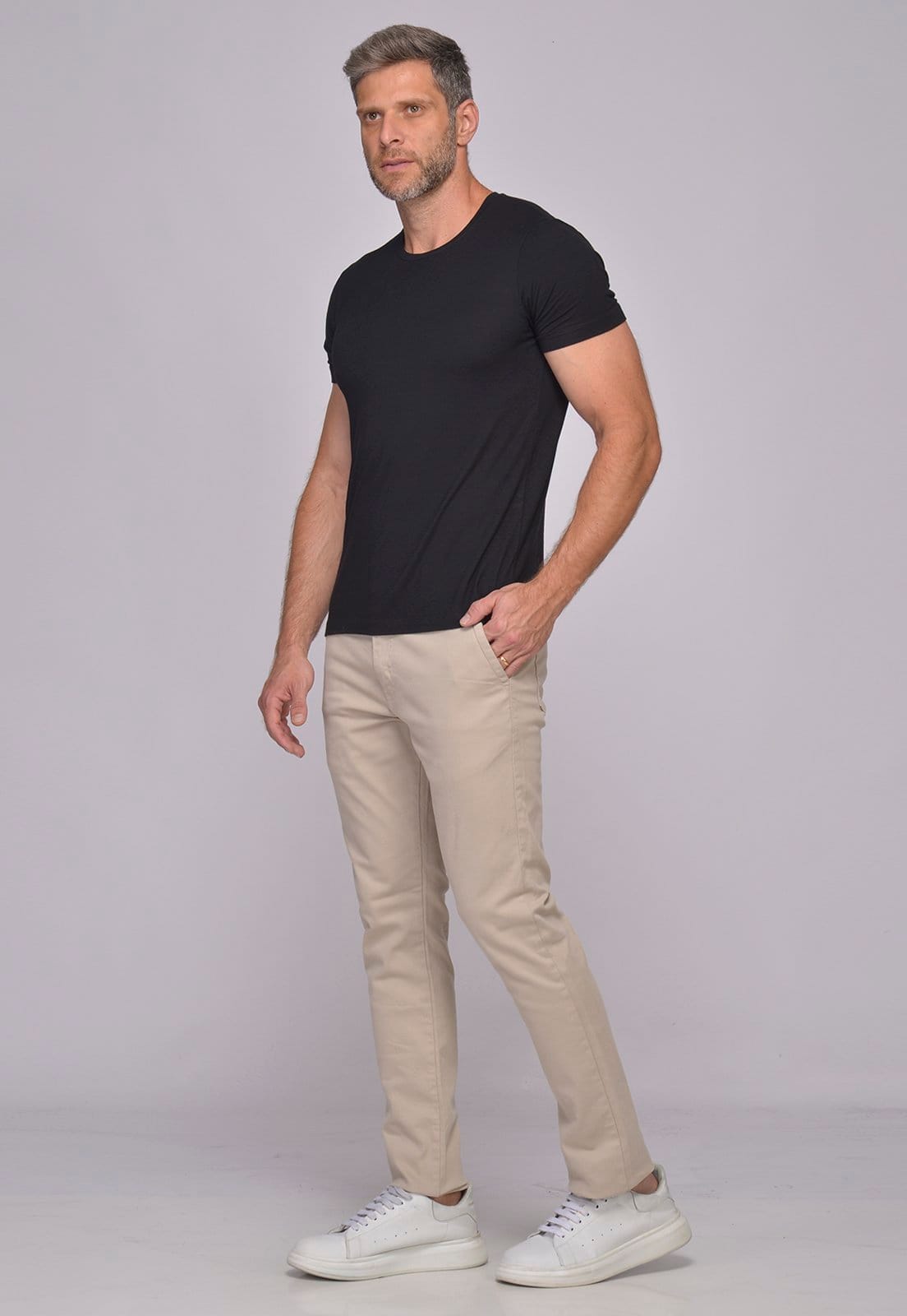 Vista 2 Calça Sarja 7898 Claro Macaw bege/nude