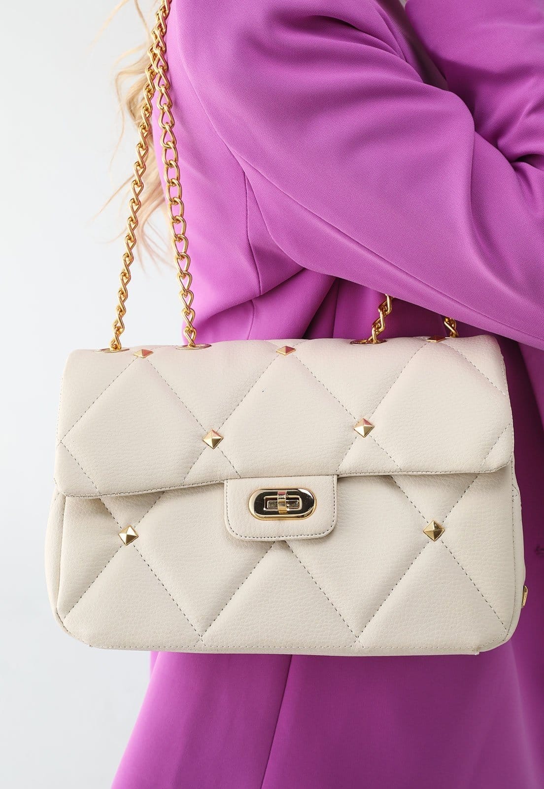 Bolsa Feminina Maria Milão Spike Matelassê Off