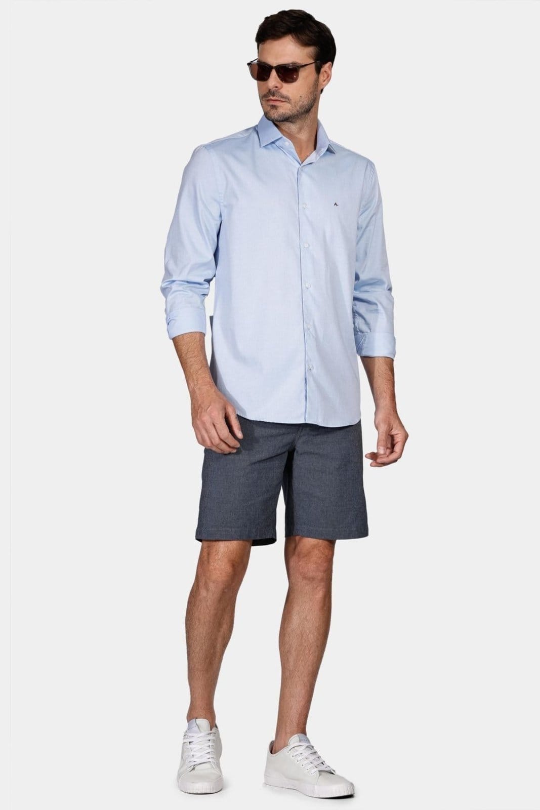 Vista 2 Bermuda Aramis Chino Cotton Sarja Marinho Aramis incolor