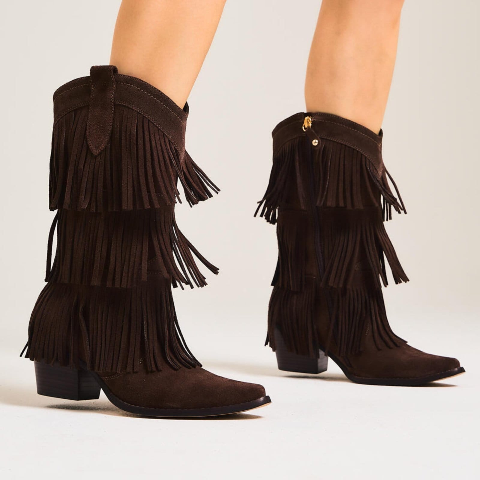 Vista 2 Bota Couro Cano Médio Cecconello 2907001-2 Cecconello marrom