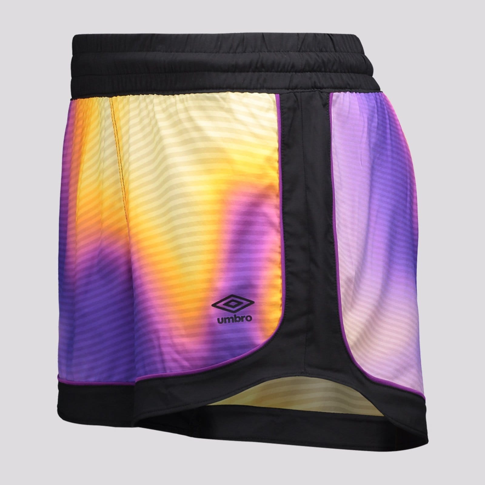Vista 2 Shorts Umbro Impulse Feminino Roxo e Laranja Umbro preto