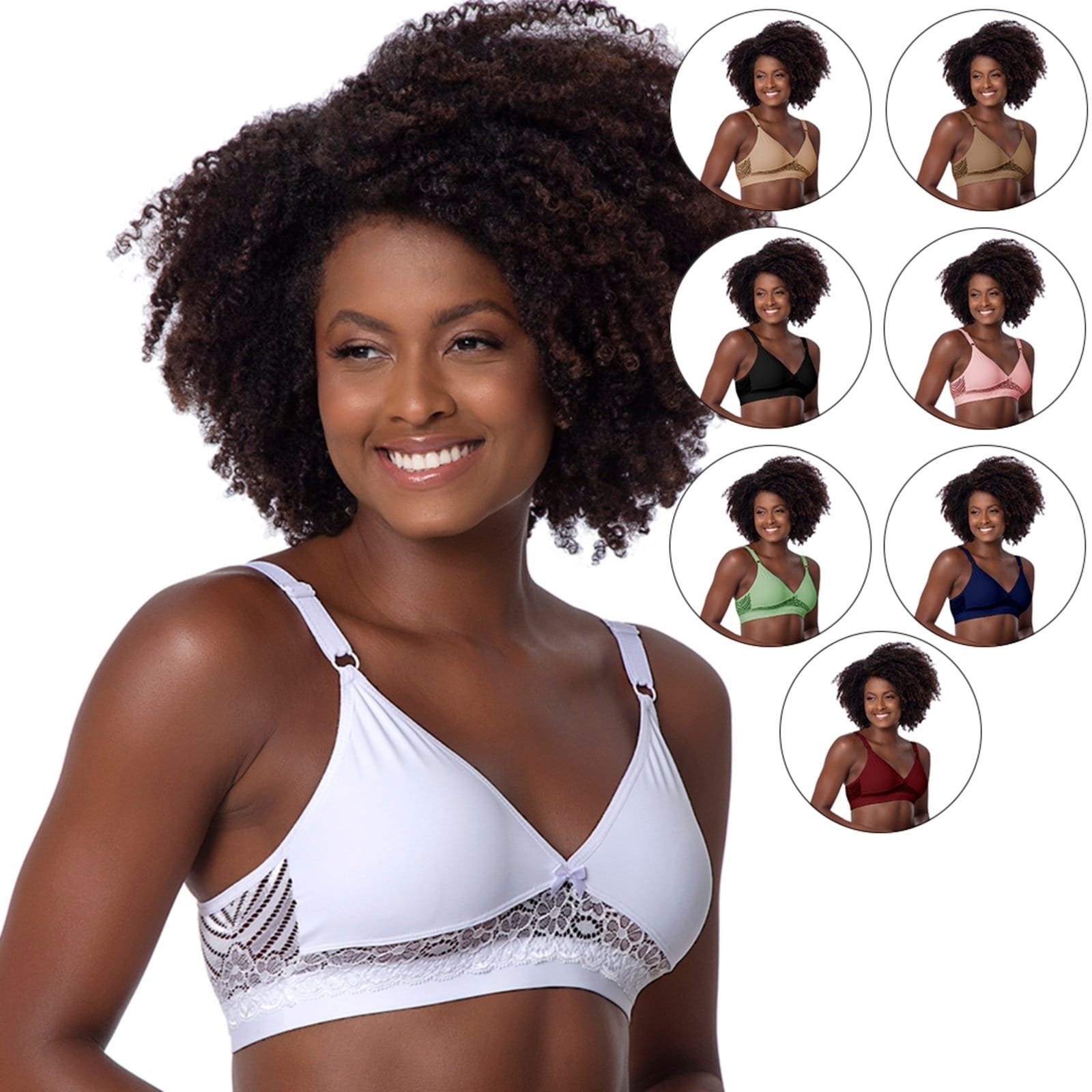 Kit 3 Soutiens Reforçados Gabi Lingerie Moda Intima Sem Bojo Microfibra Poliamida Rendado