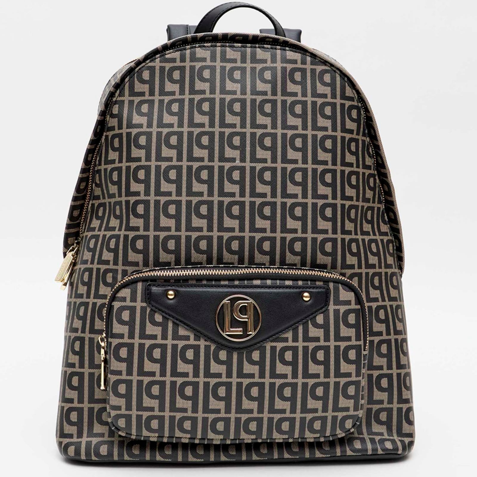 Vista principal Mochila Lança Perfume Monograma Enfeite Ou26 Feminino Lança Perfume preto